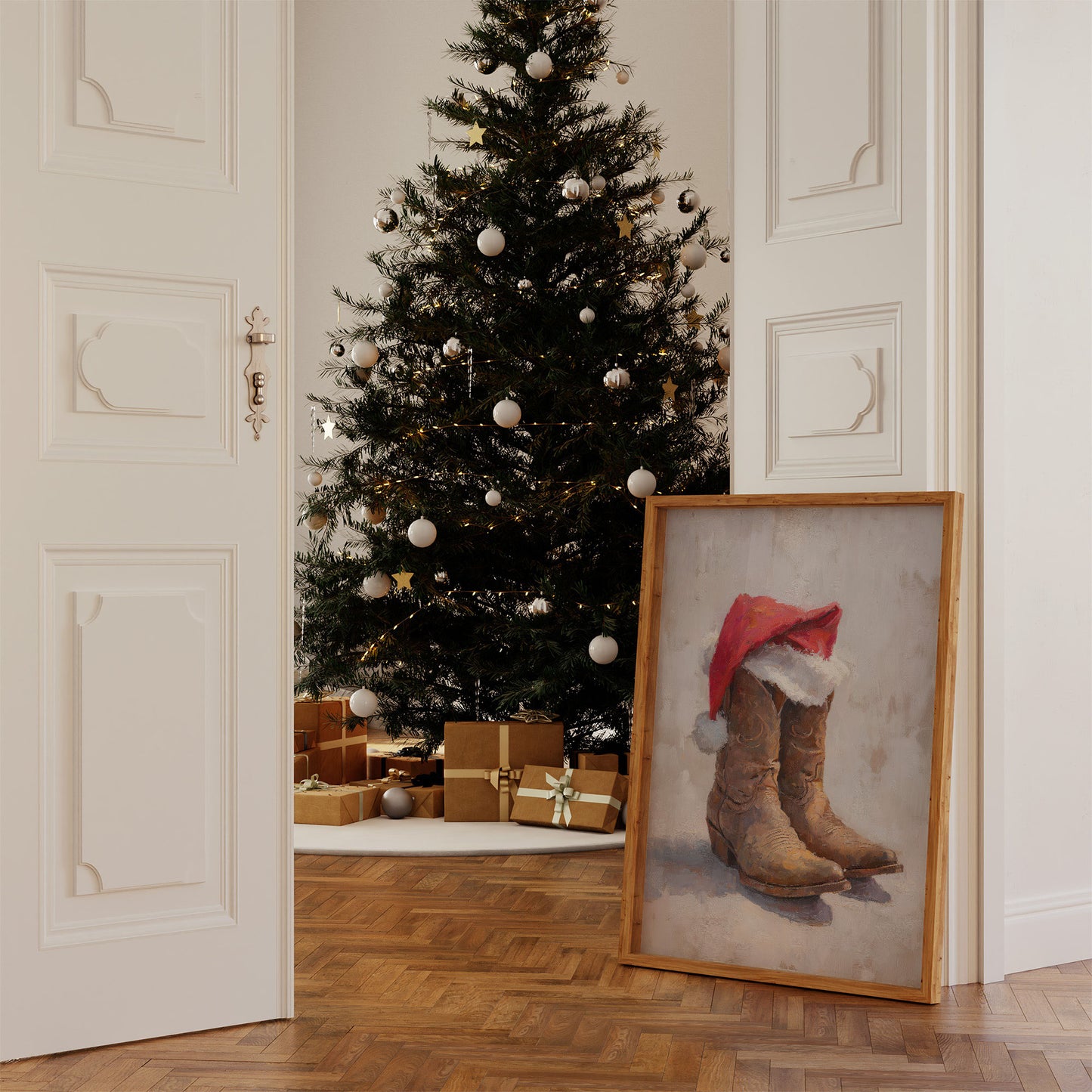 Santa Boots Bring Ranch Christmas Magic