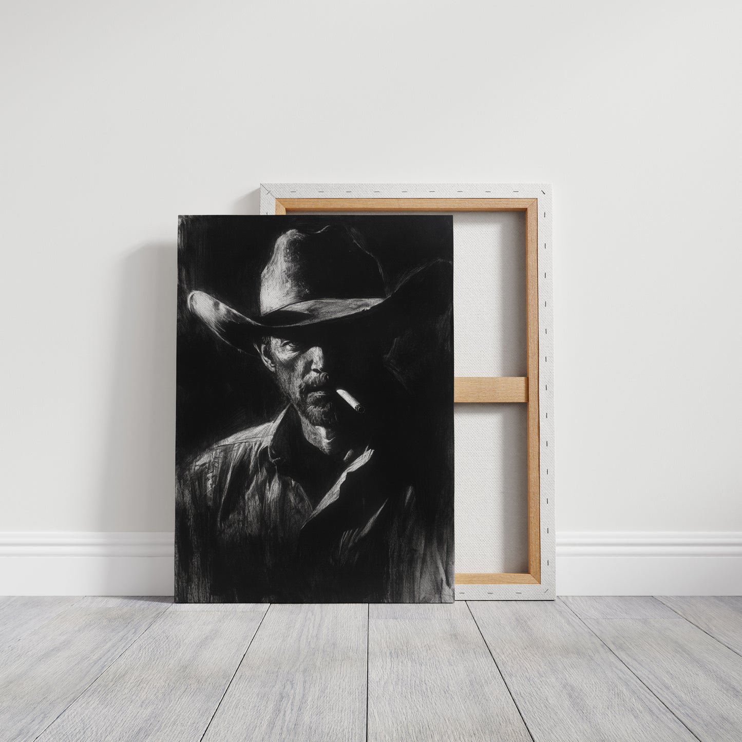 Midnight Cowboy in Charcoal Shadows