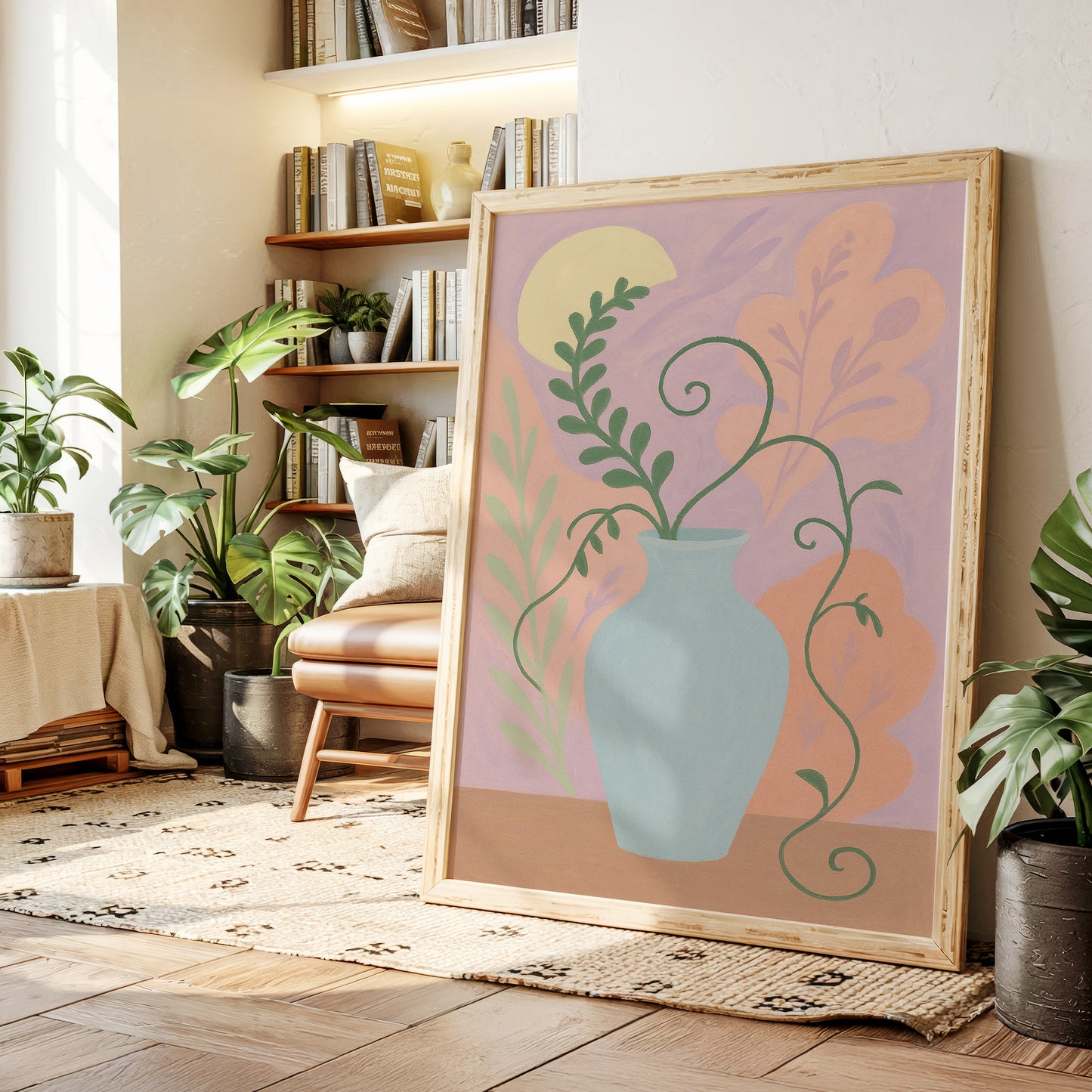 Sunny Fruit Bowl on Blue