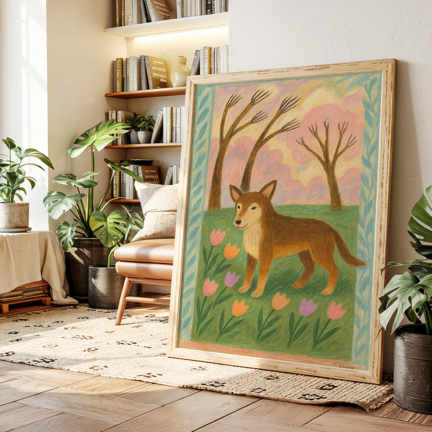 Spring Pup in Tulip Meadow