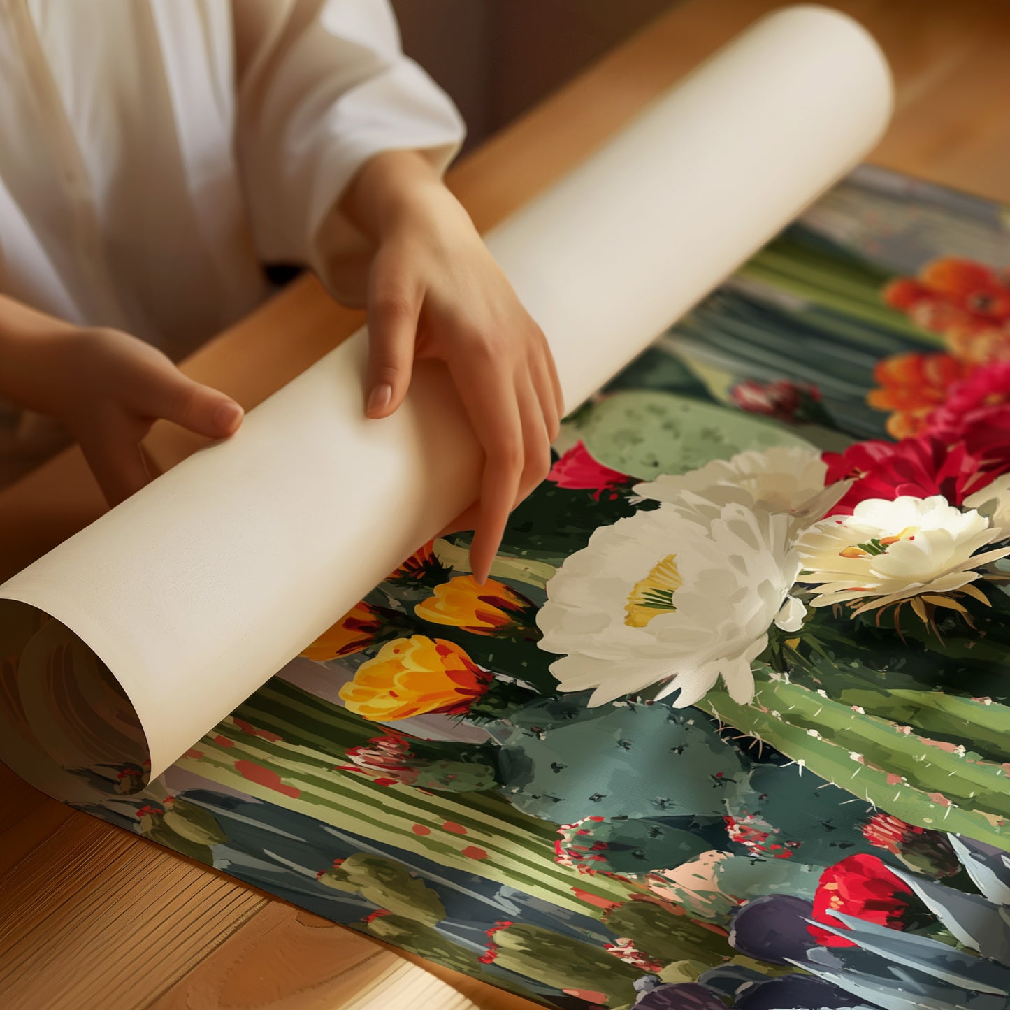 Cactus Blooms Paint Desert Poetry