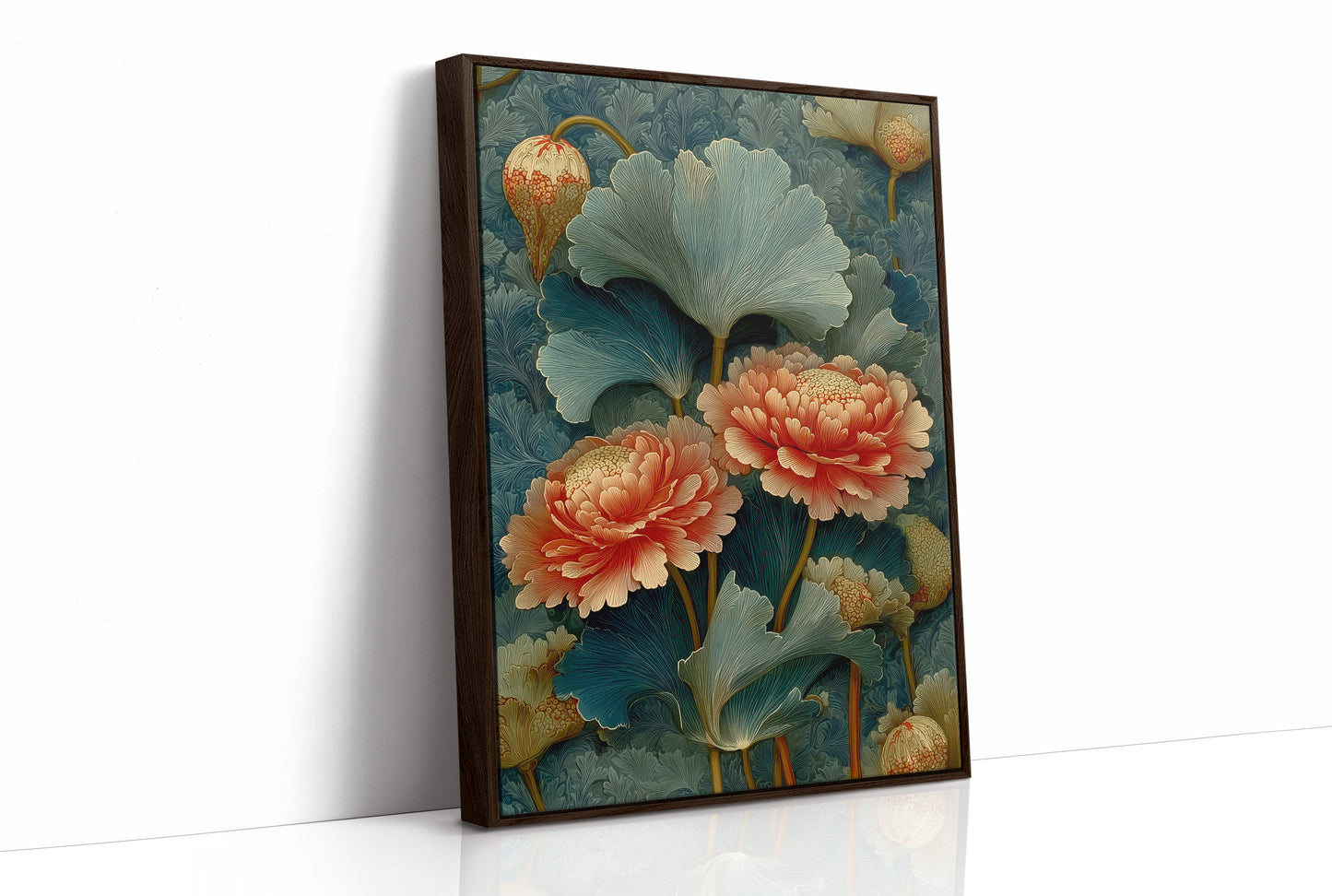 Coral in a Sea of Teal