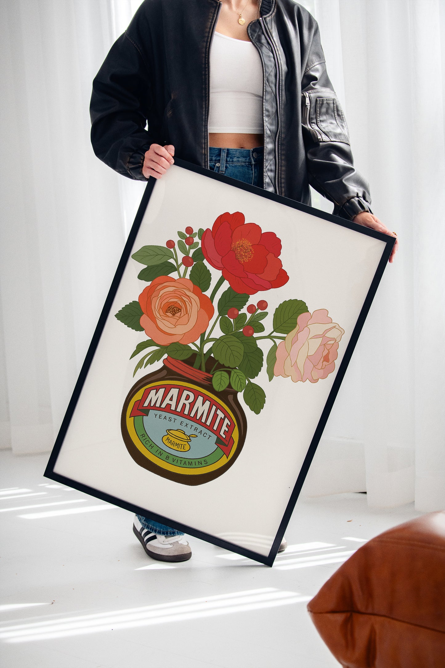 Roses in a Marmite Jar