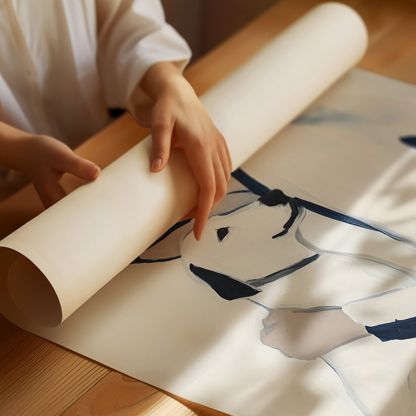 Loyal Hearts In Navy And White