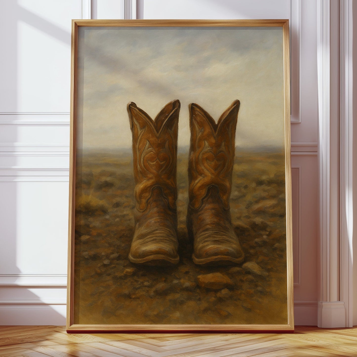 Western Boots Still Life – Cowboy Art Print