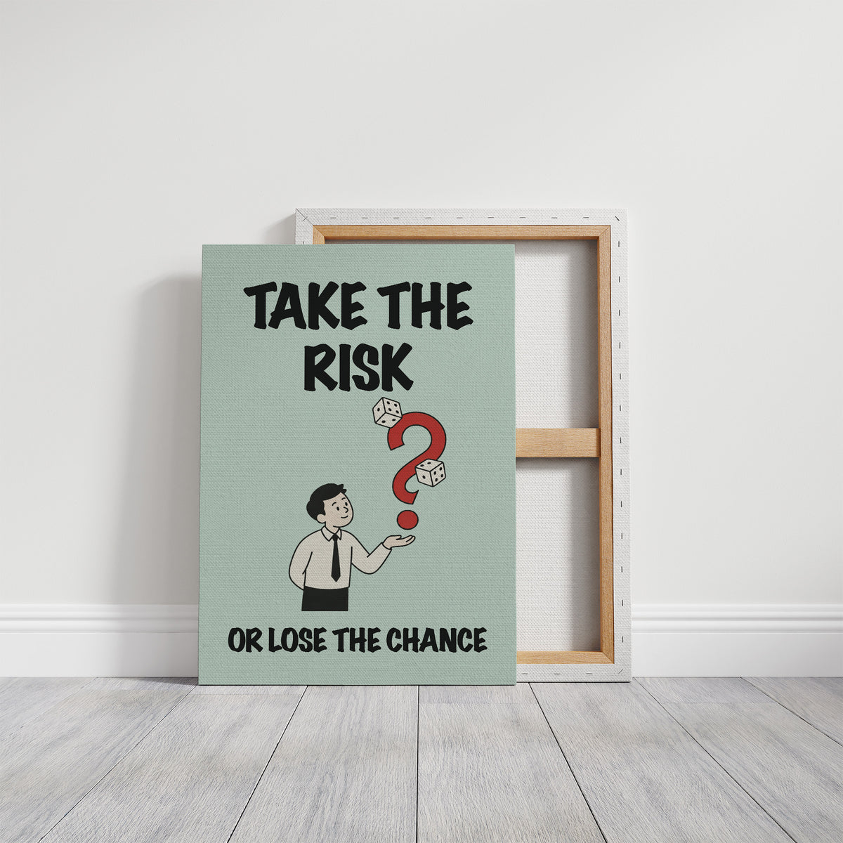 Take the Risk Dice Question Mark Art