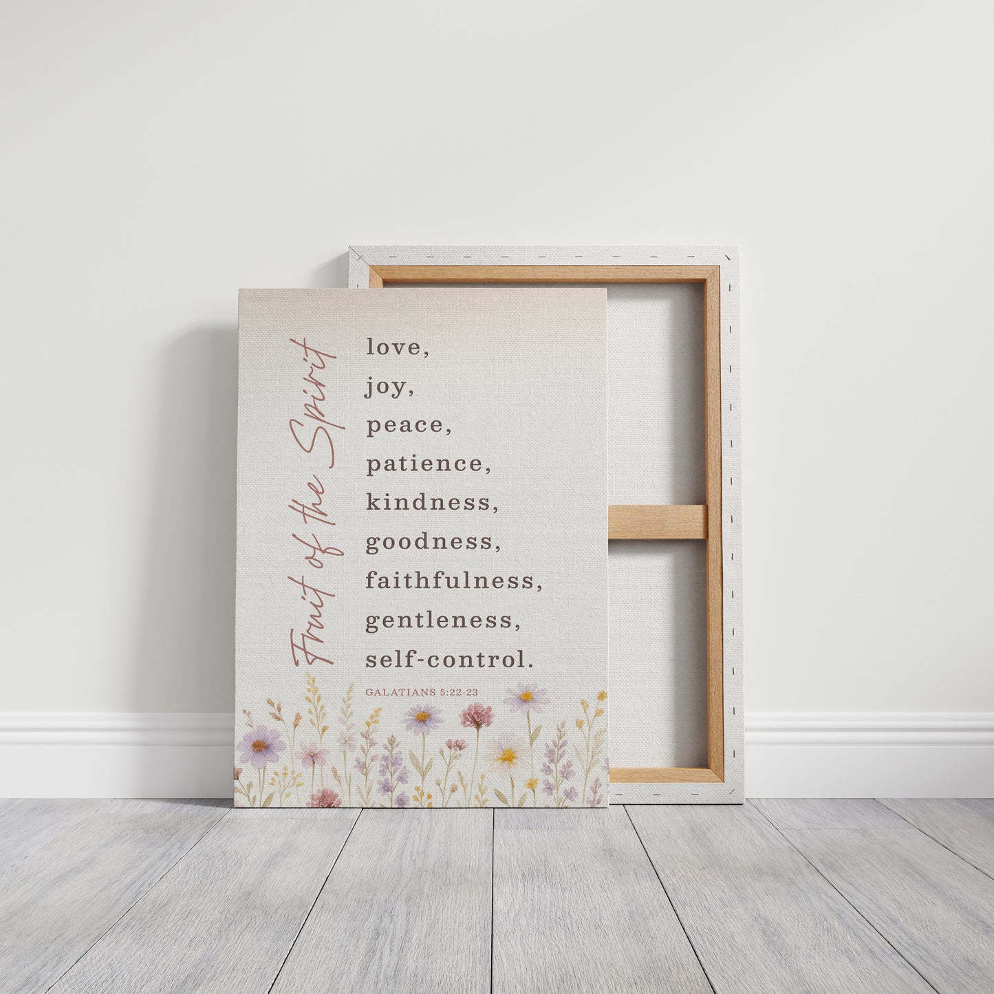 Fruit of the Spirit Floral Scripture Print