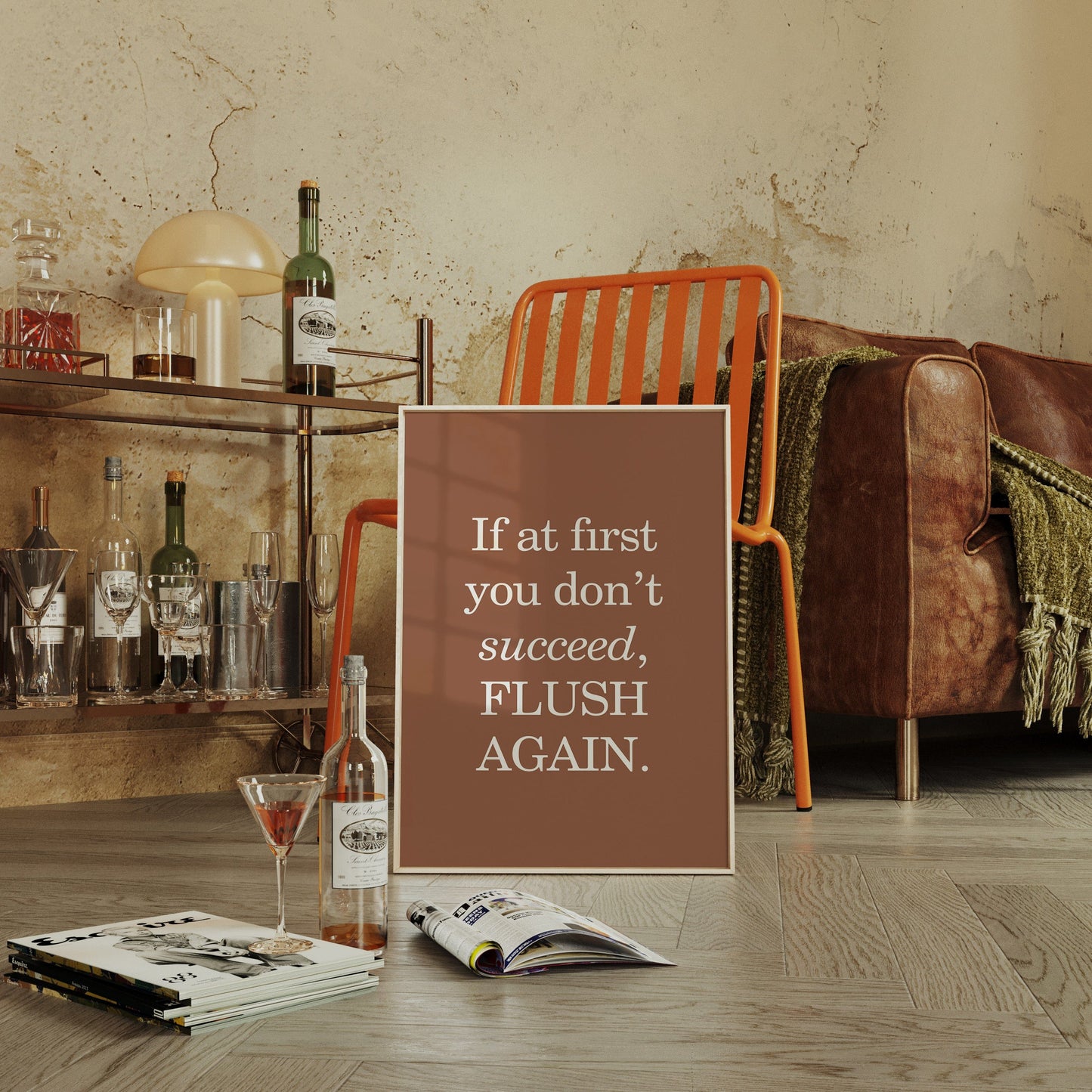 Bathroom Wisdom Glows In Bronze