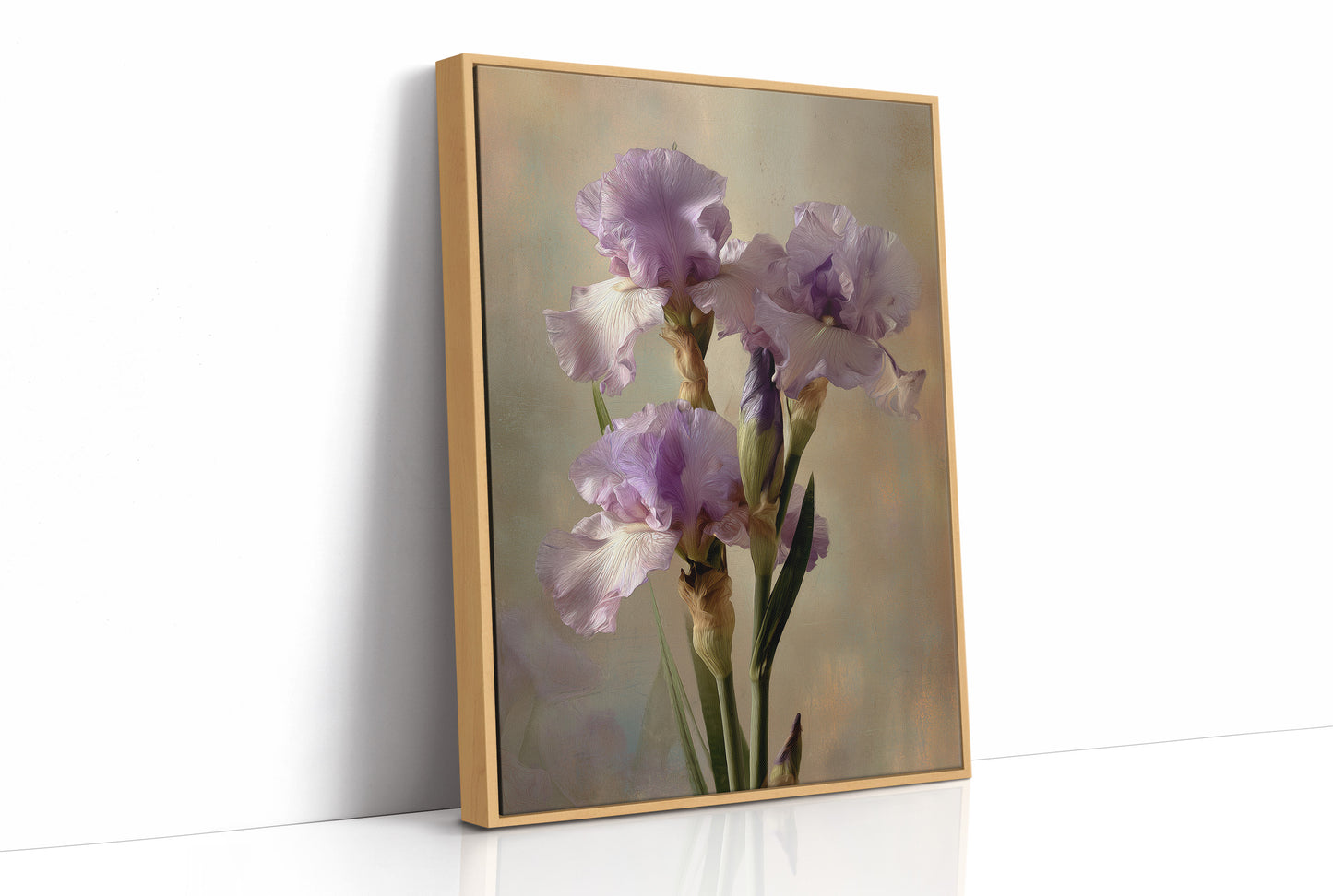 Three Irises in Morning Light