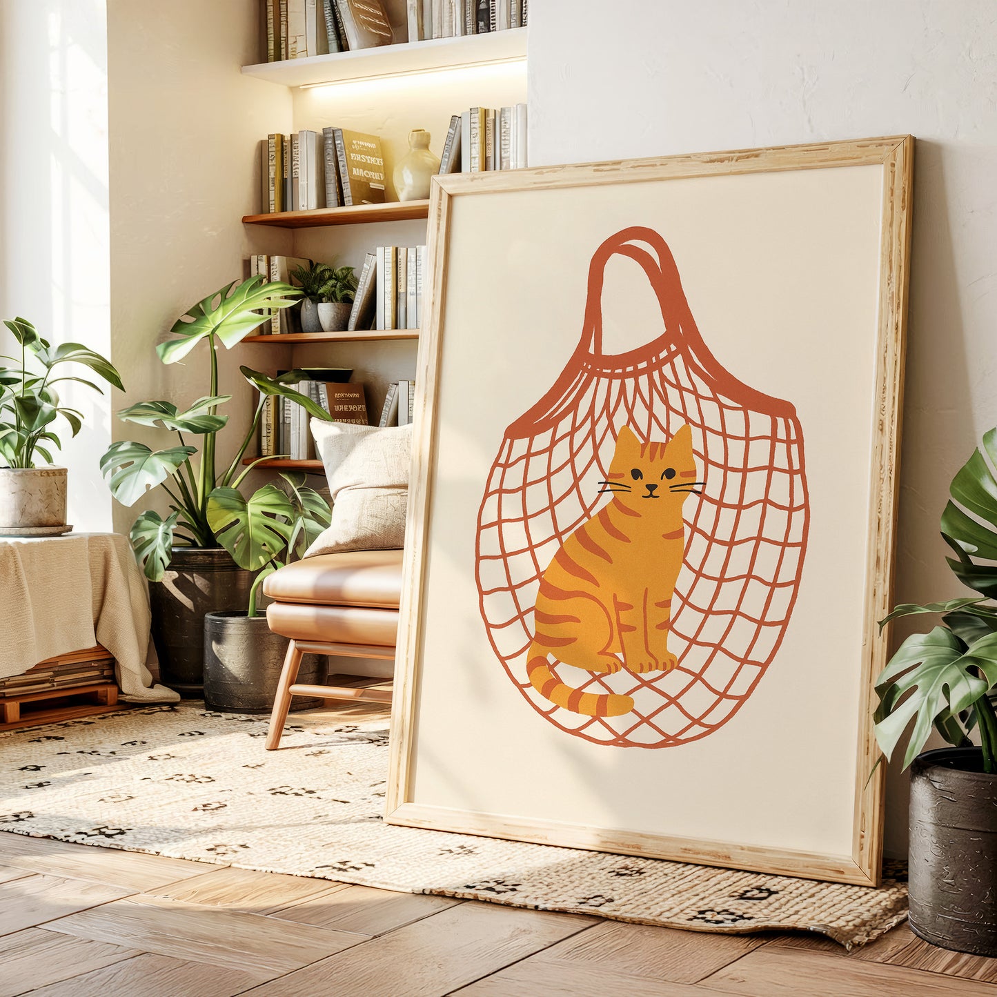 Orange Tabby in a Market Tote