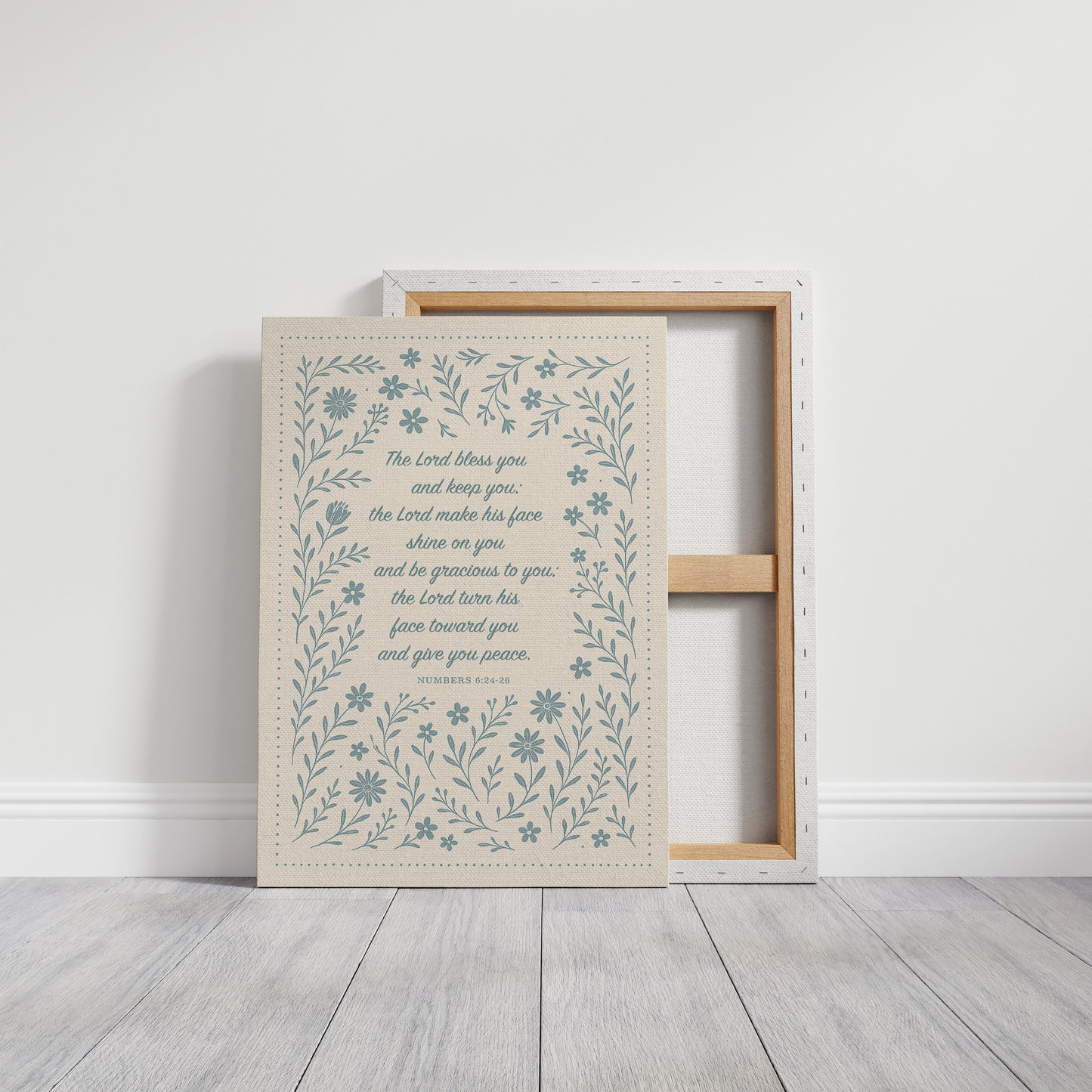 The Lord Bless You Floral Scripture Print