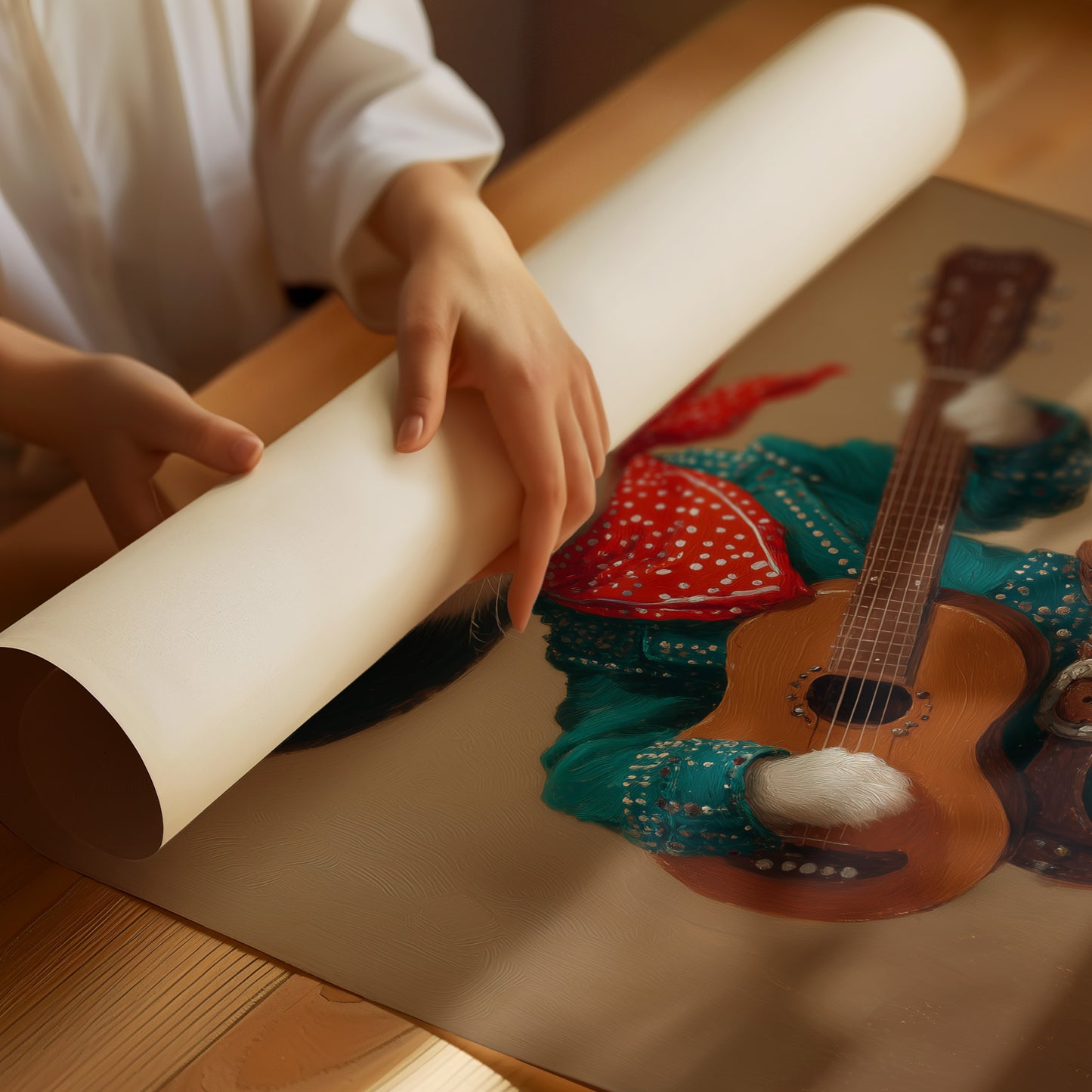 Feline Strums Western Lullaby Tonight