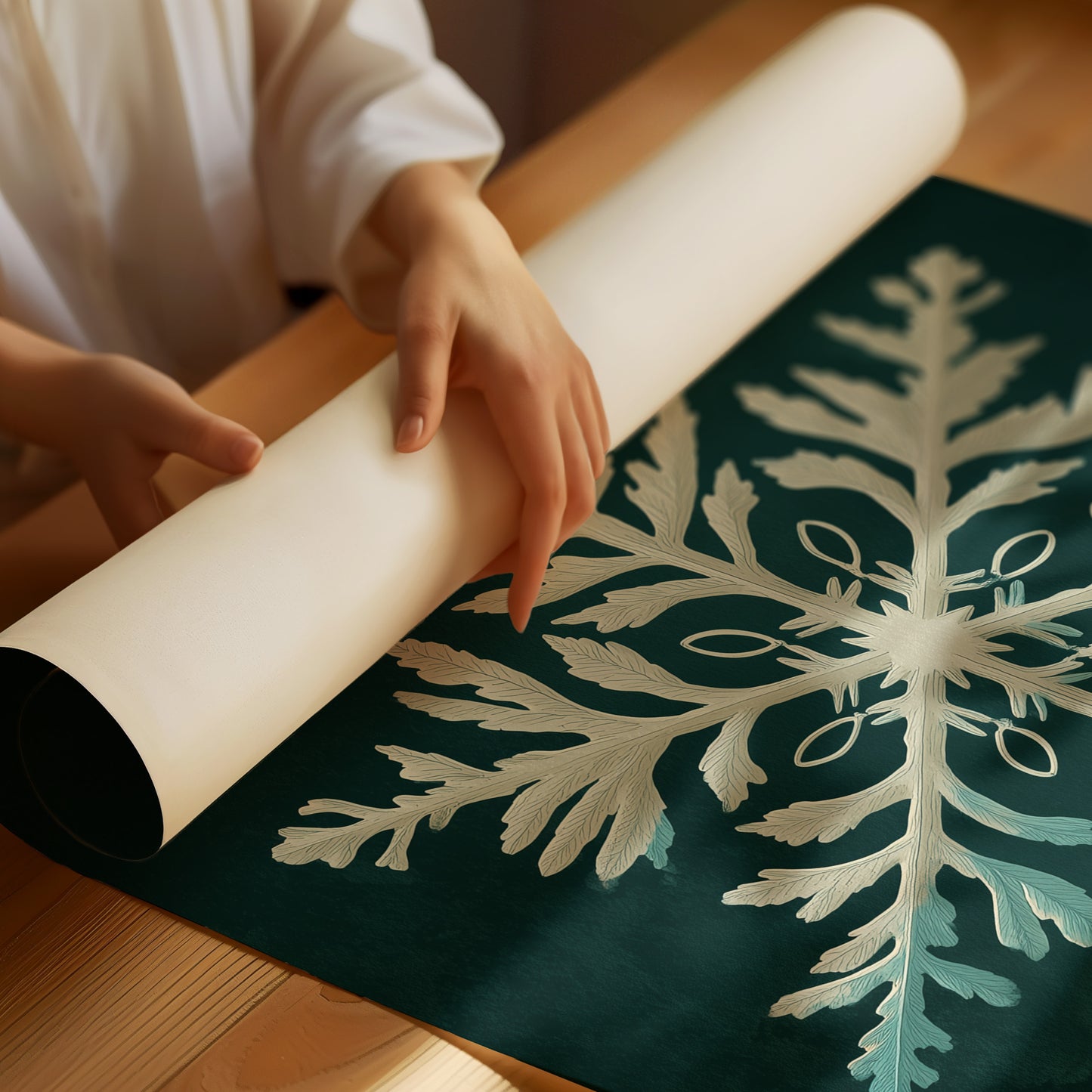 Frost Ferns Bloom On Emerald