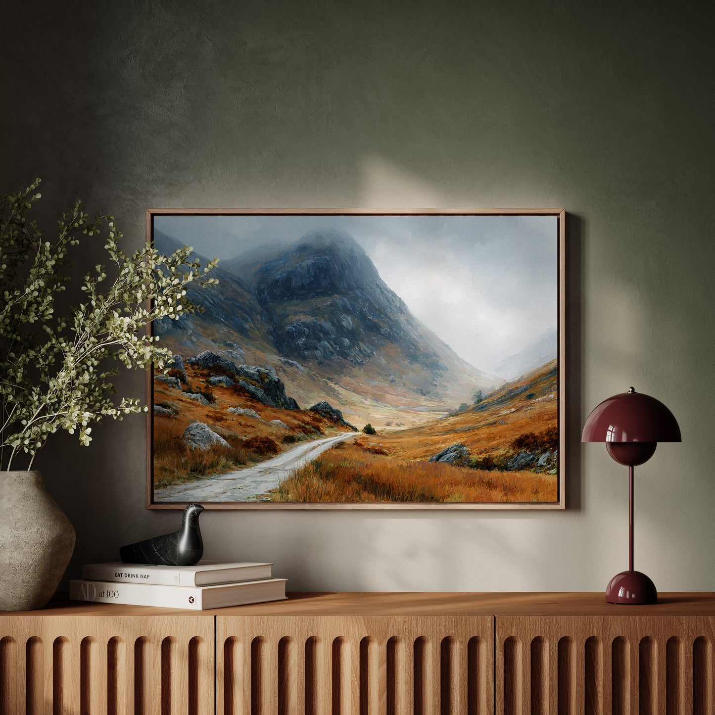 Autumn Path Through Highland Mists