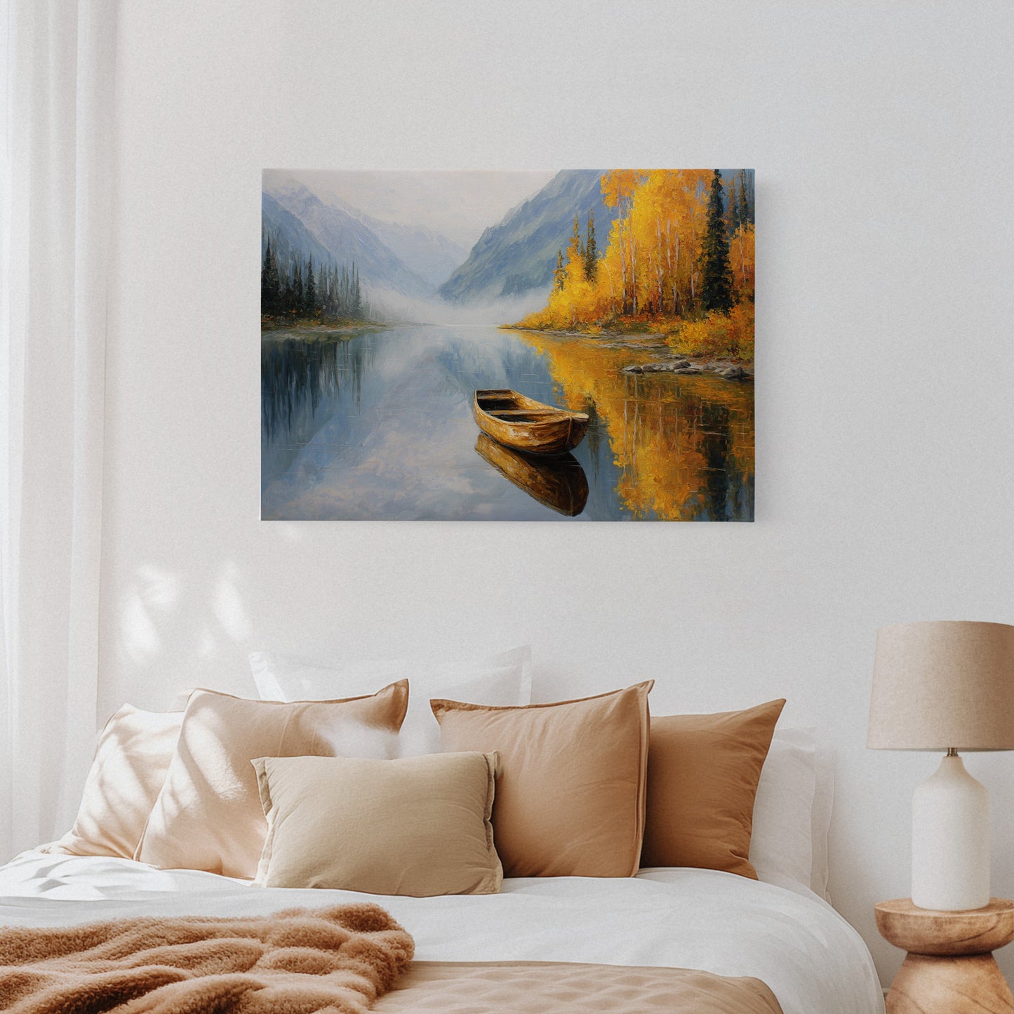 Autumn Canoe Waits For Adventure