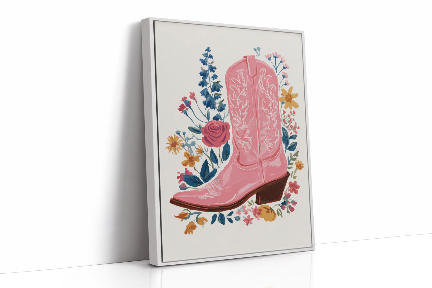 Wildflowers Dance Around Pink Boots