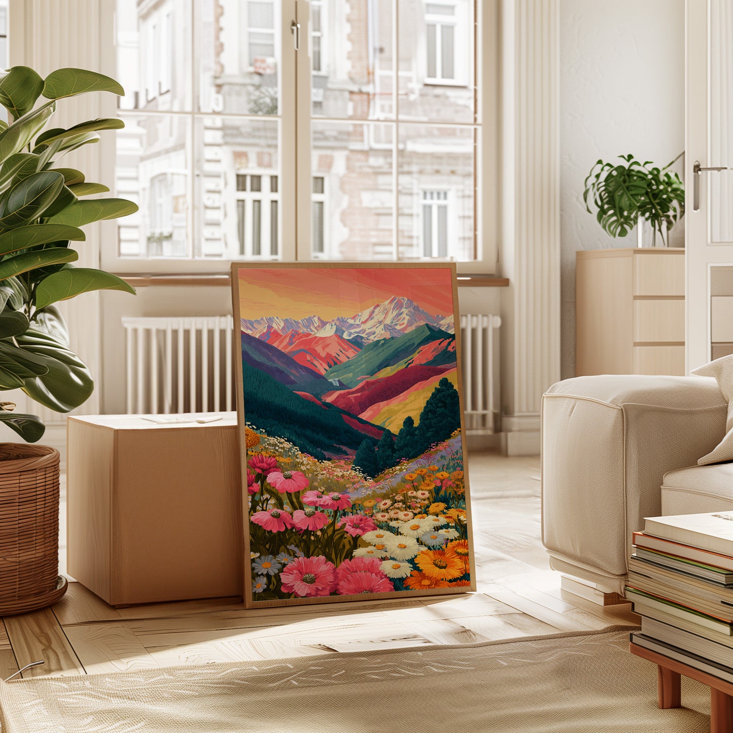 Mountains Adorned in Floral Splendor