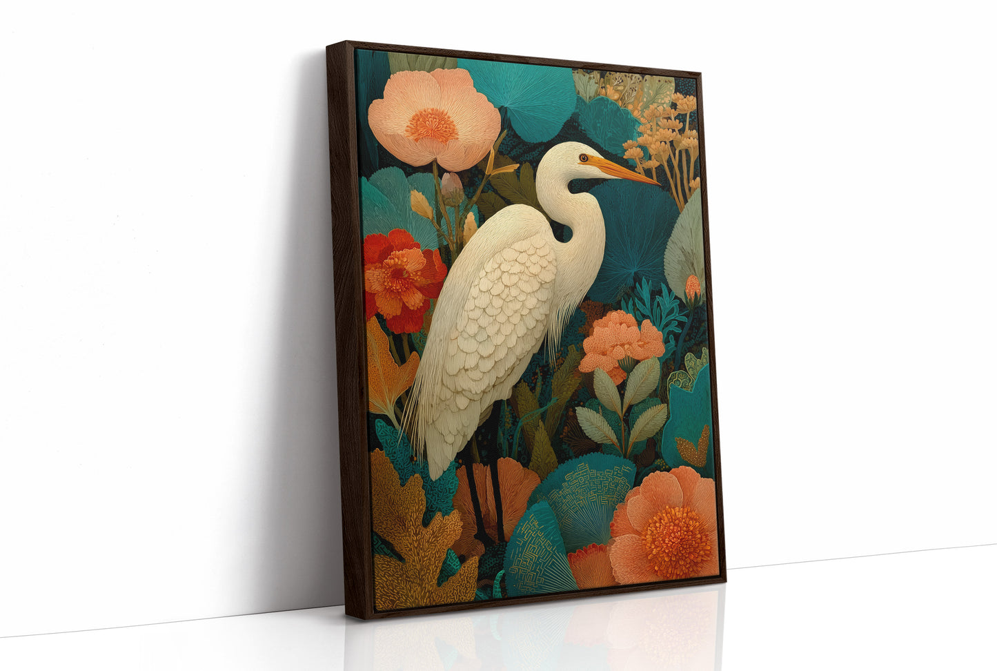 The Egret Stood Among Abundance