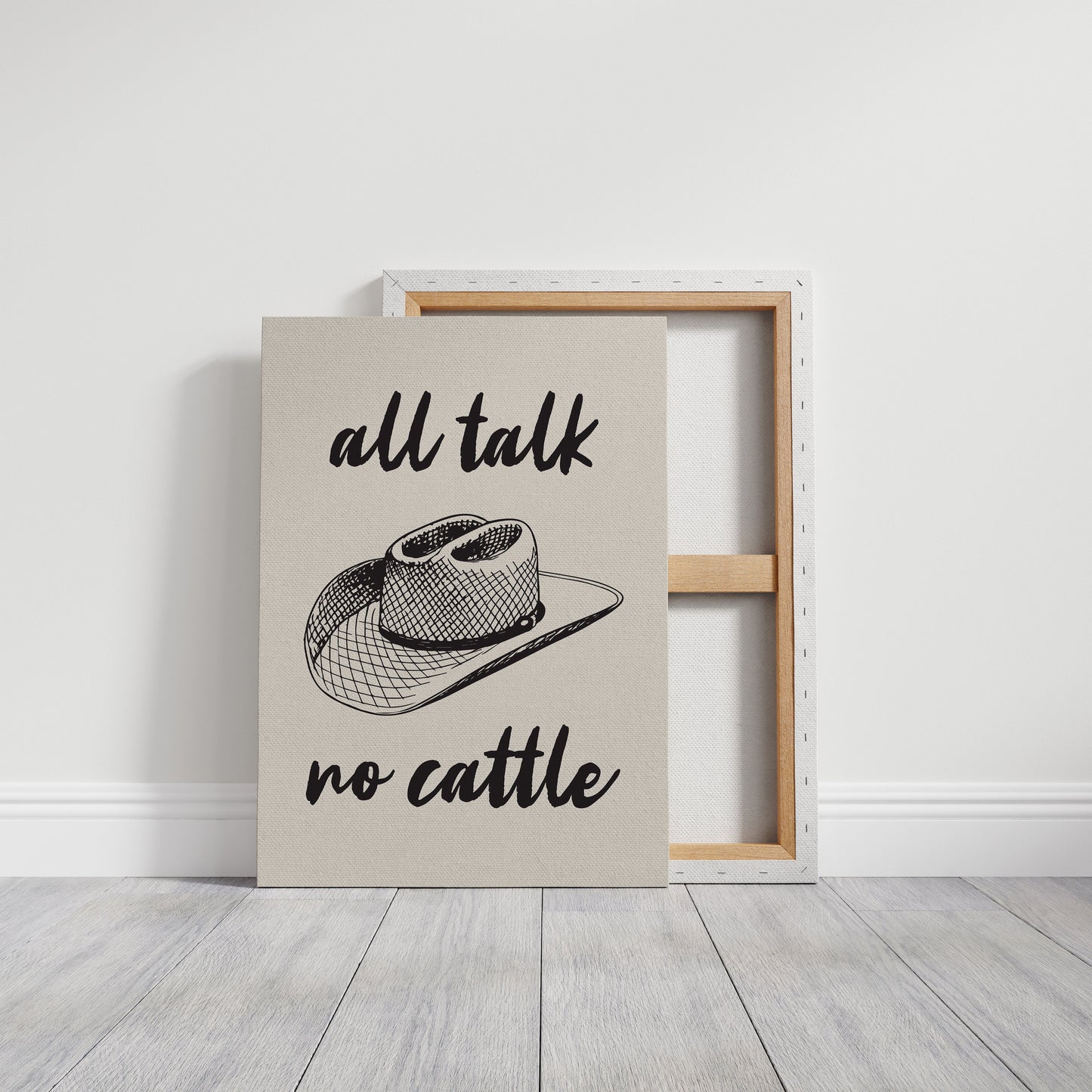 Cowboy Wisdom On Cream Canvas