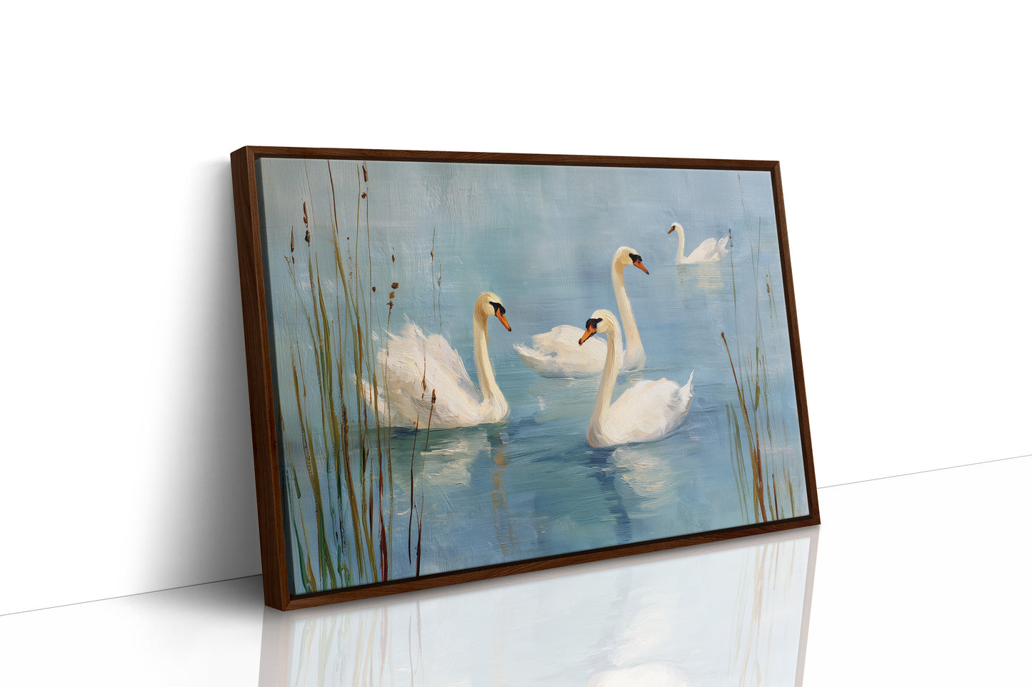 Morning Lake Holds Swan Stories