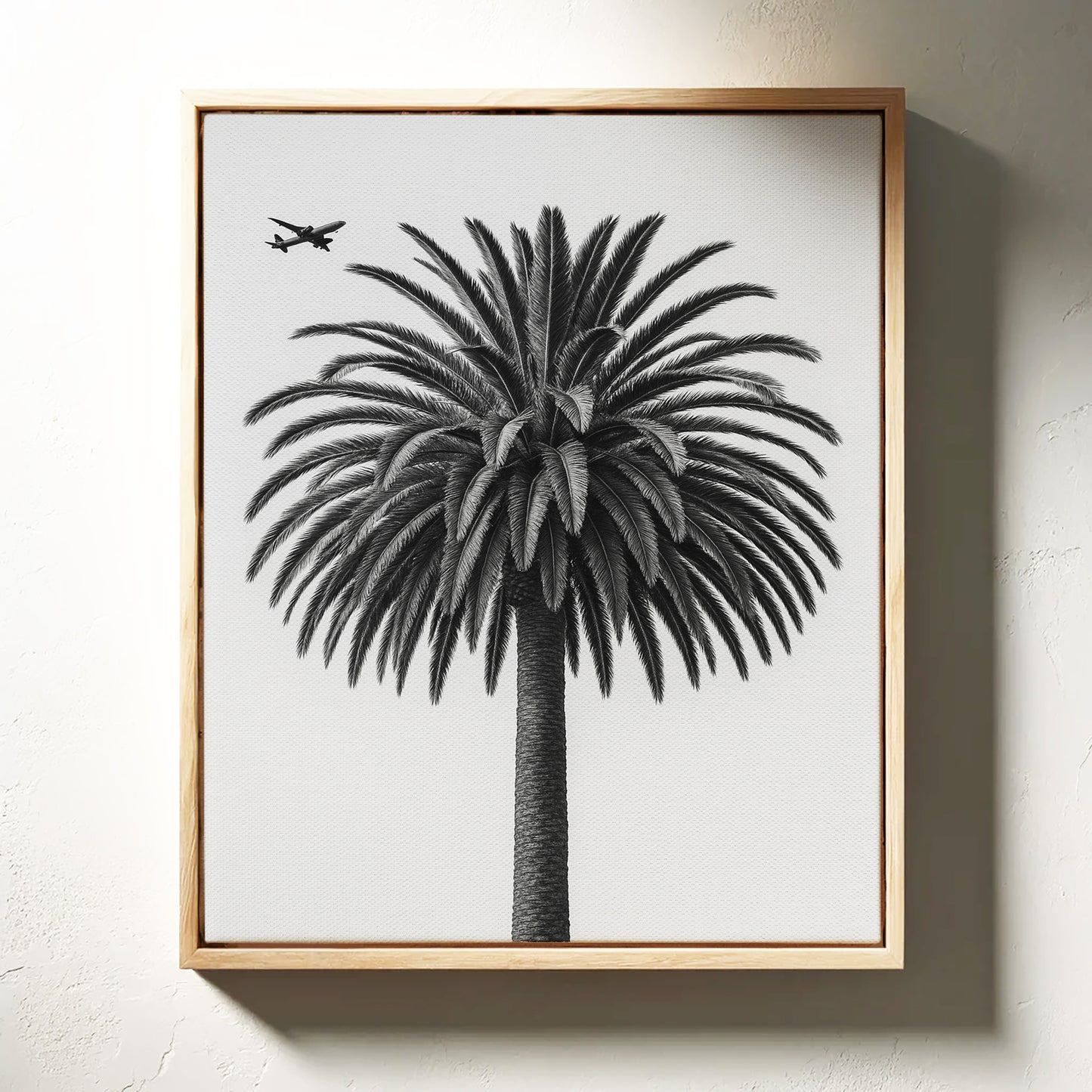 Palm Crown and Passing Plane