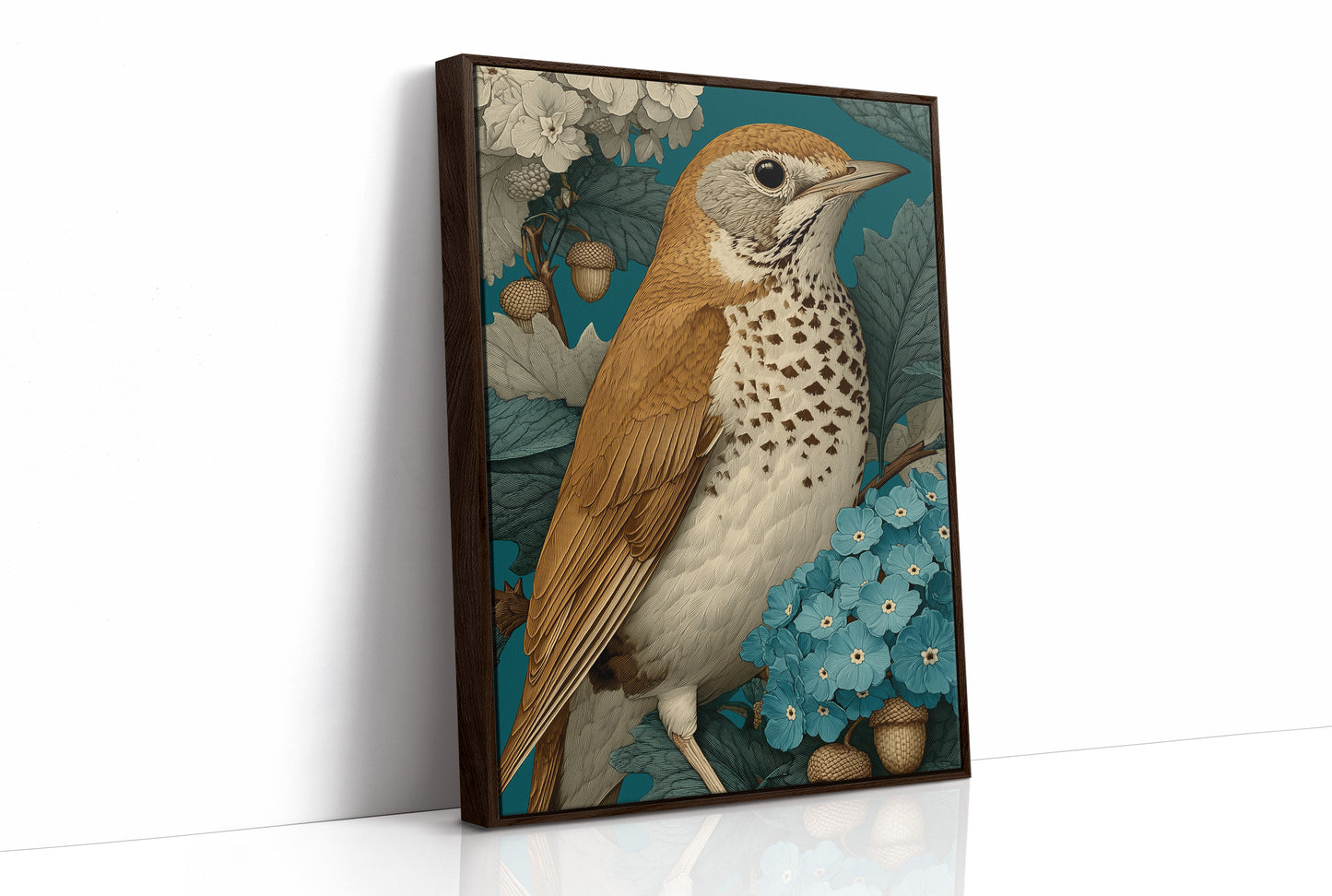 The Thrush Among Forget-Me-Nots