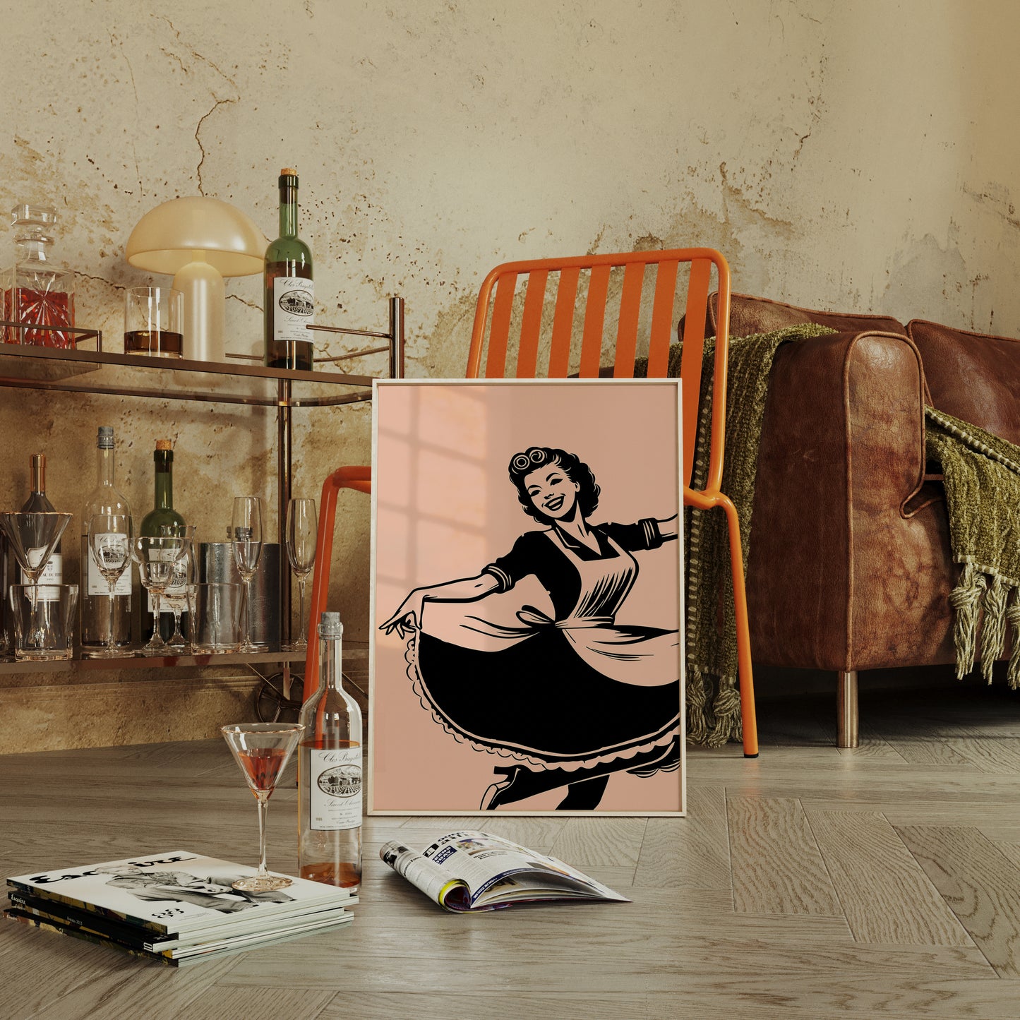 Aprons Dance Through Blush Kitchen Light