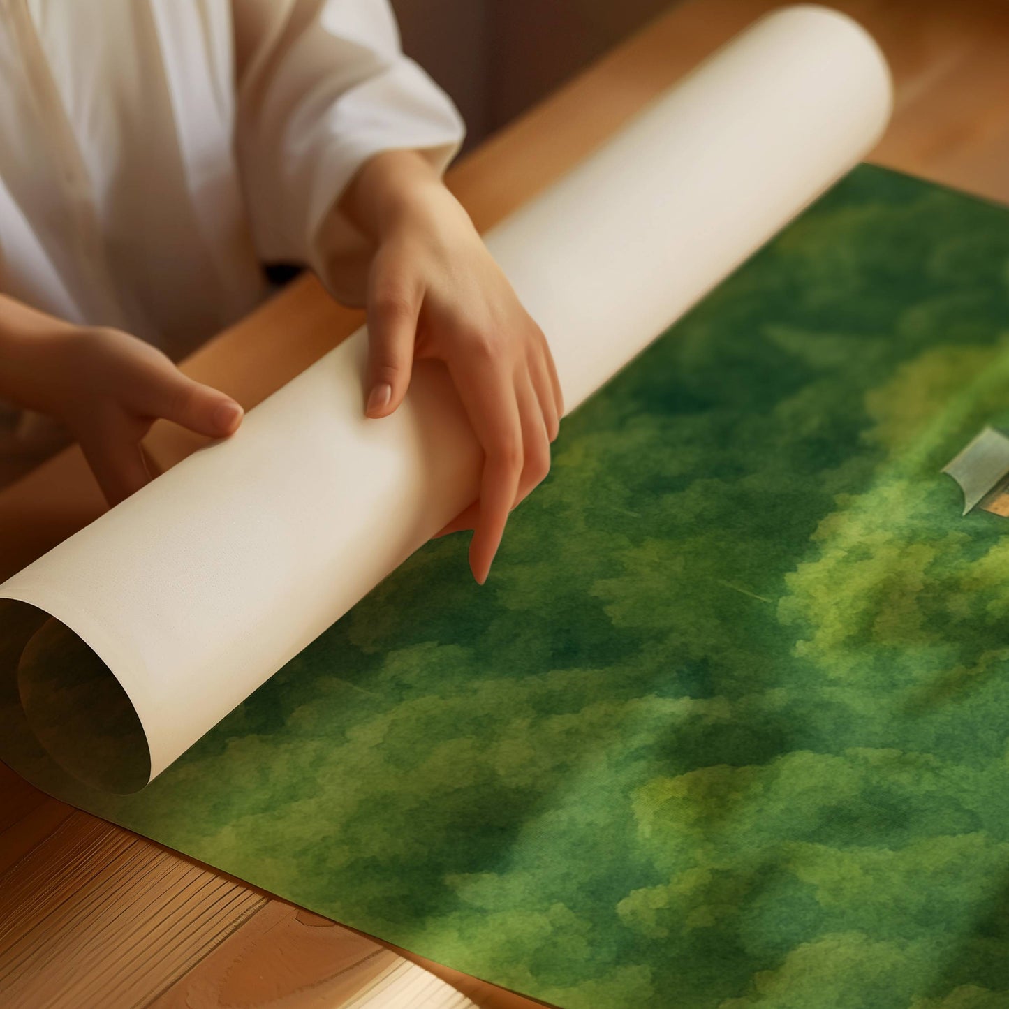 Solitary Temple Among Emerald Hills