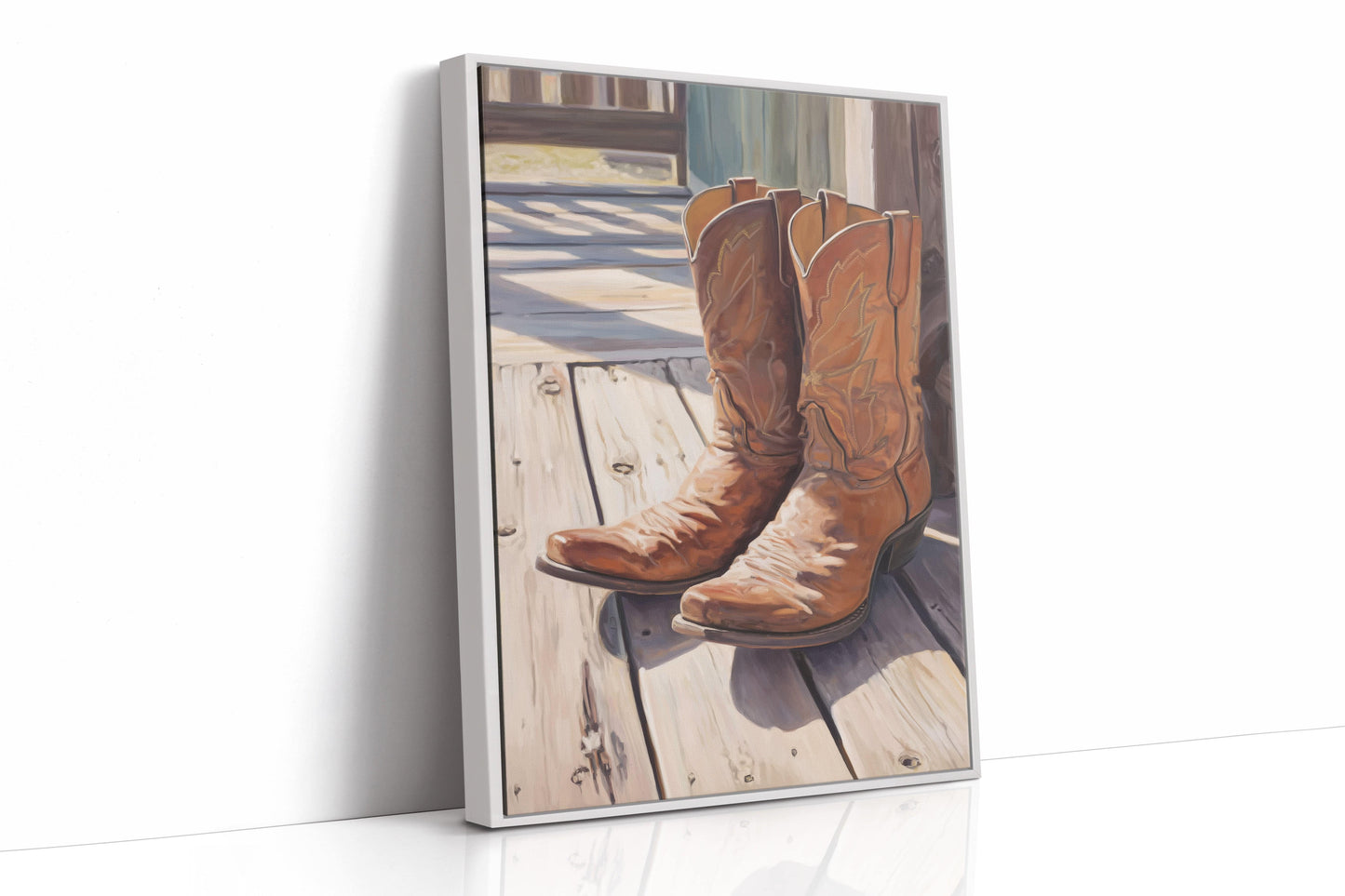 Leather Stories Rest On Sunlit Porch