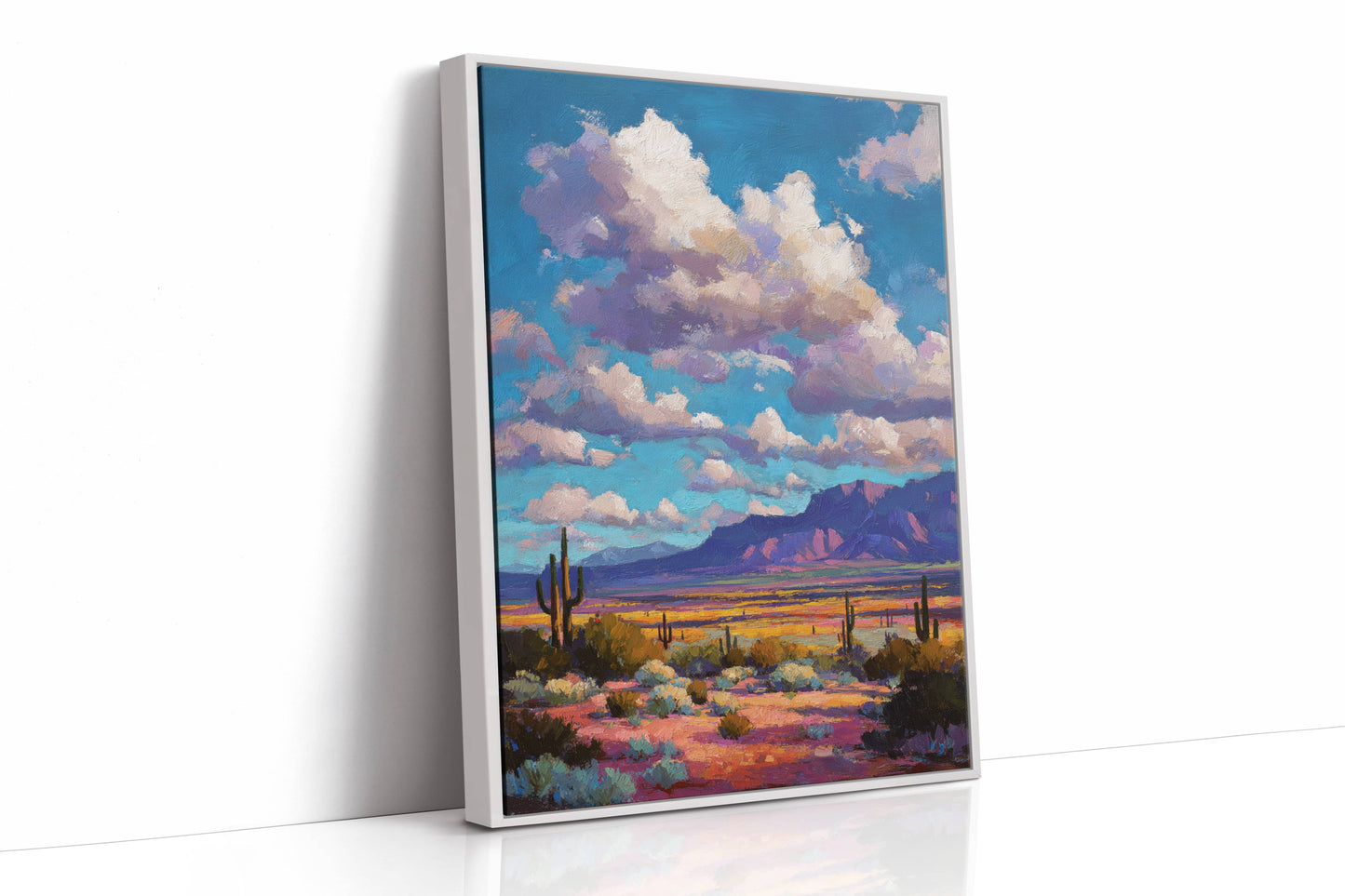Desert Symphony Under Lavender Clouds