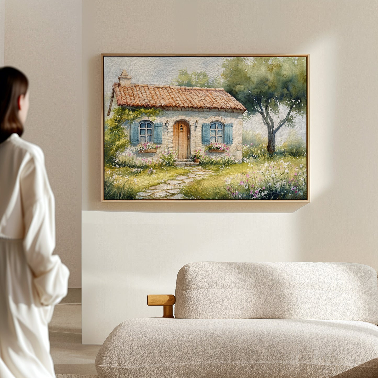 Summer Blooms By Cottage Door