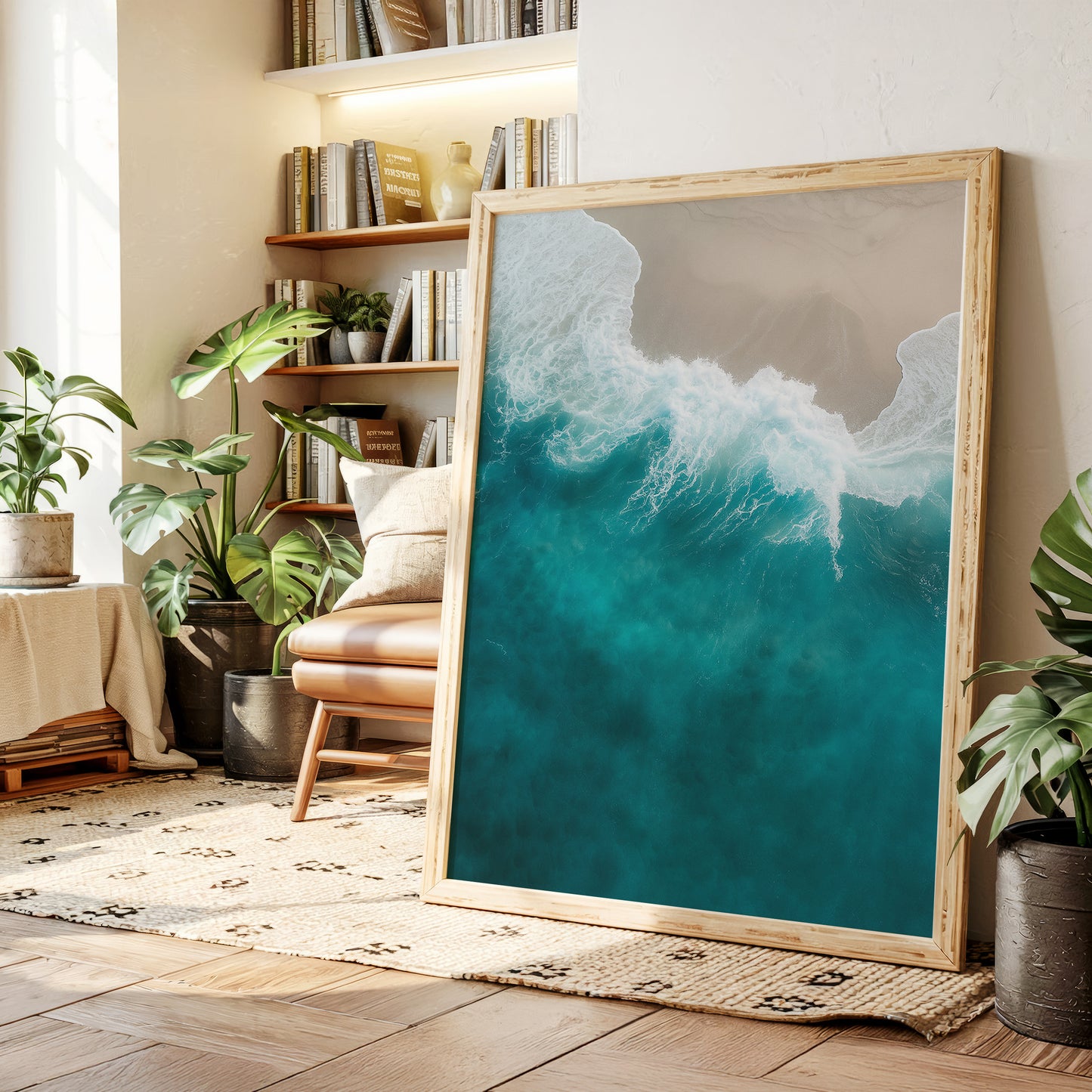 Aerial Drift Over Turquoise Tide