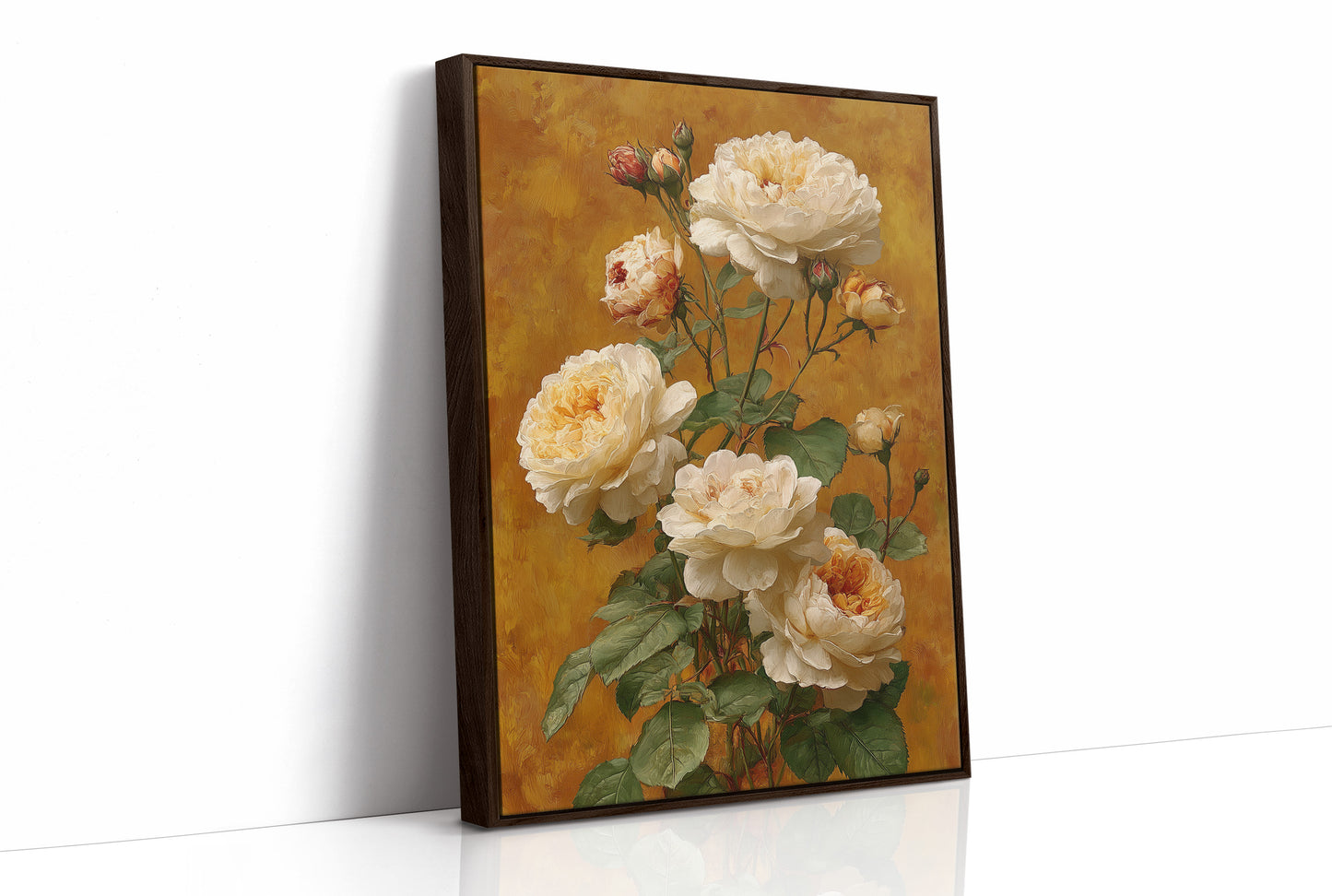 Cream Roses on a Golden Afternoon