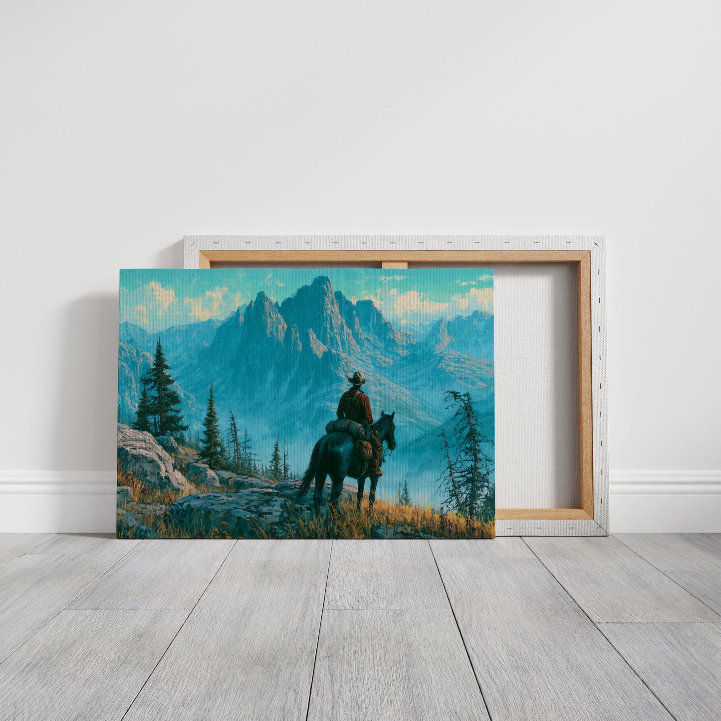 Solitary Ranger in Turquoise Peaks