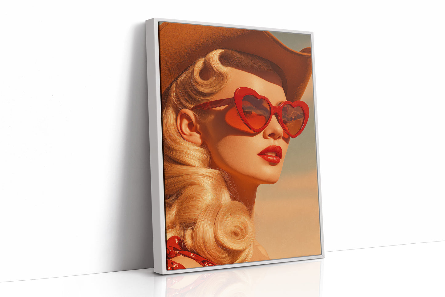 Sunset Hearts Frame Golden Hours