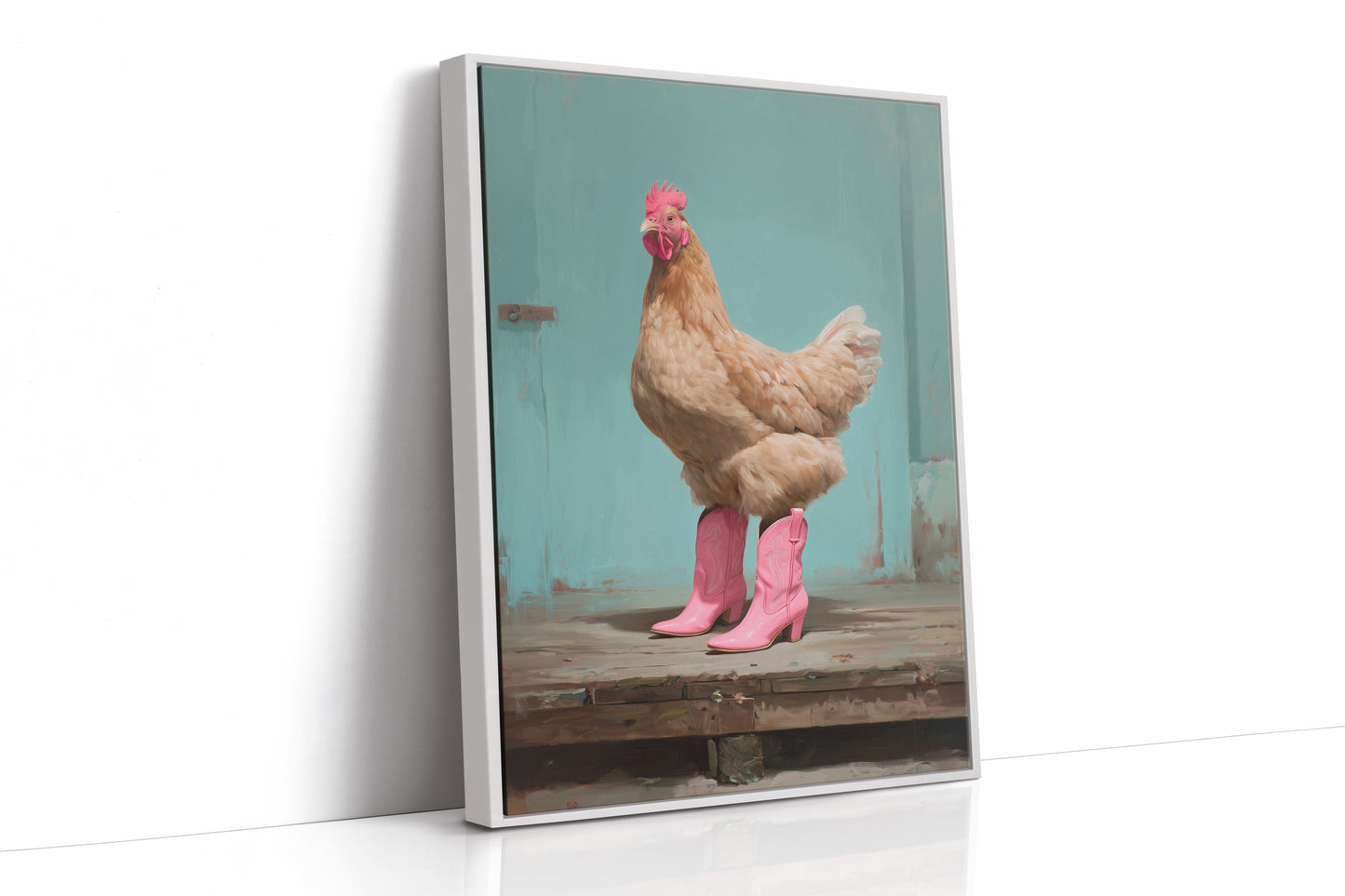 Cowgirl Chicken Struts Pink Boots