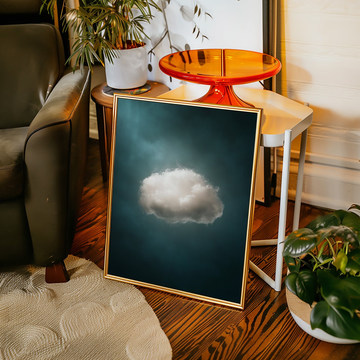 A Single Cloud in Emerald Light