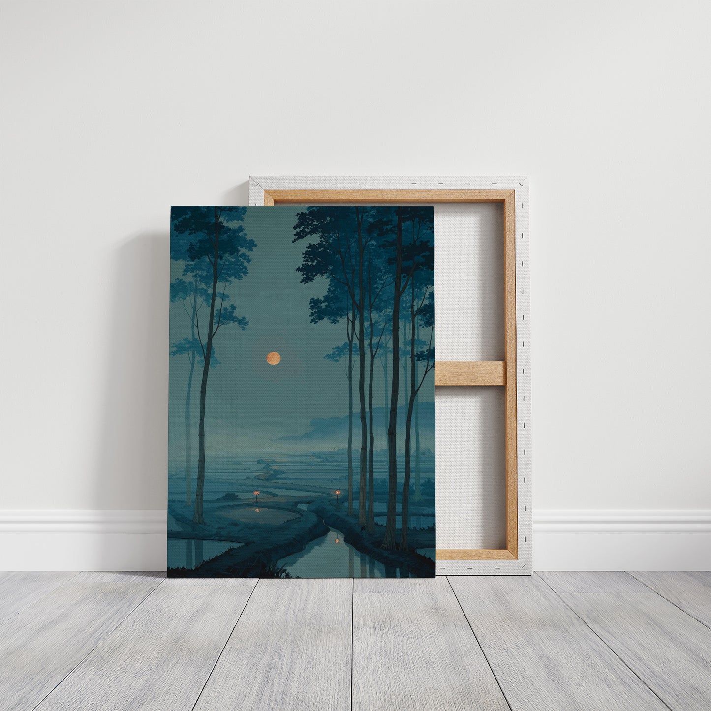 Moonlit Rivers Meet At Dusk