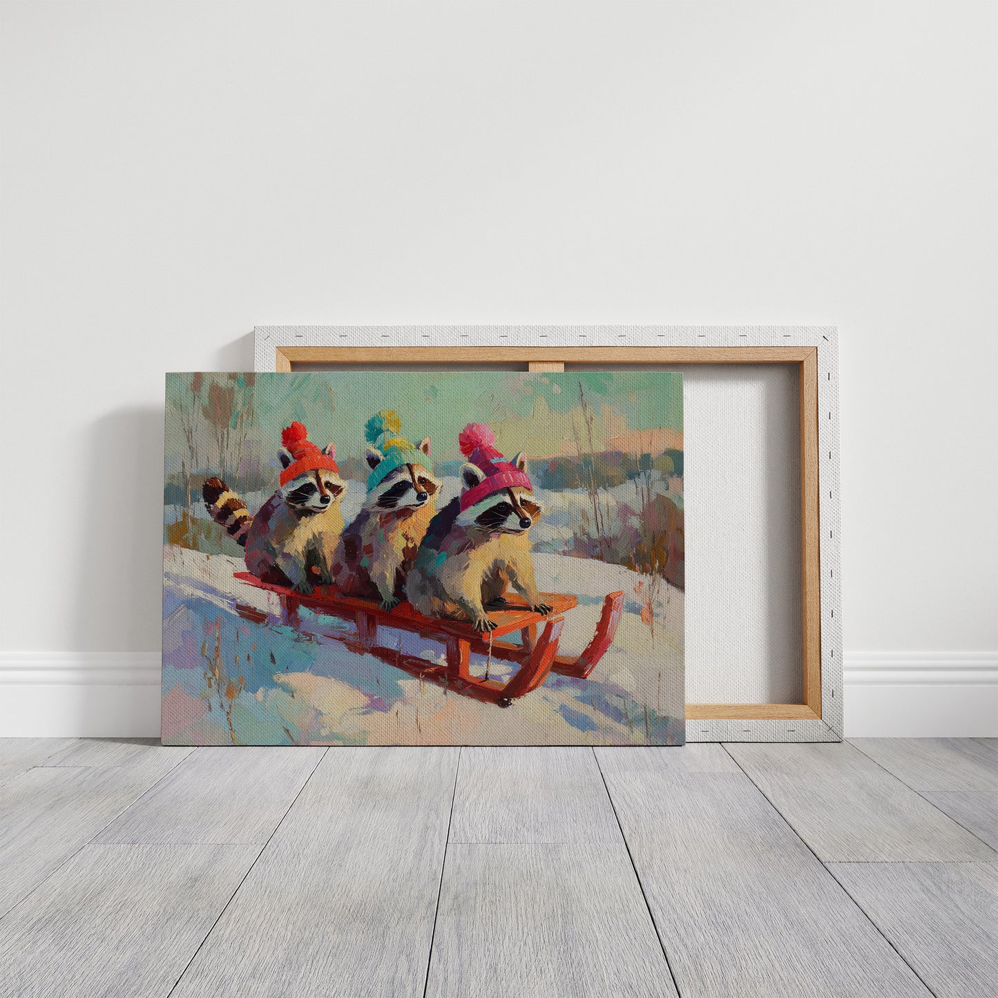 Winter Ride with Bright Hats