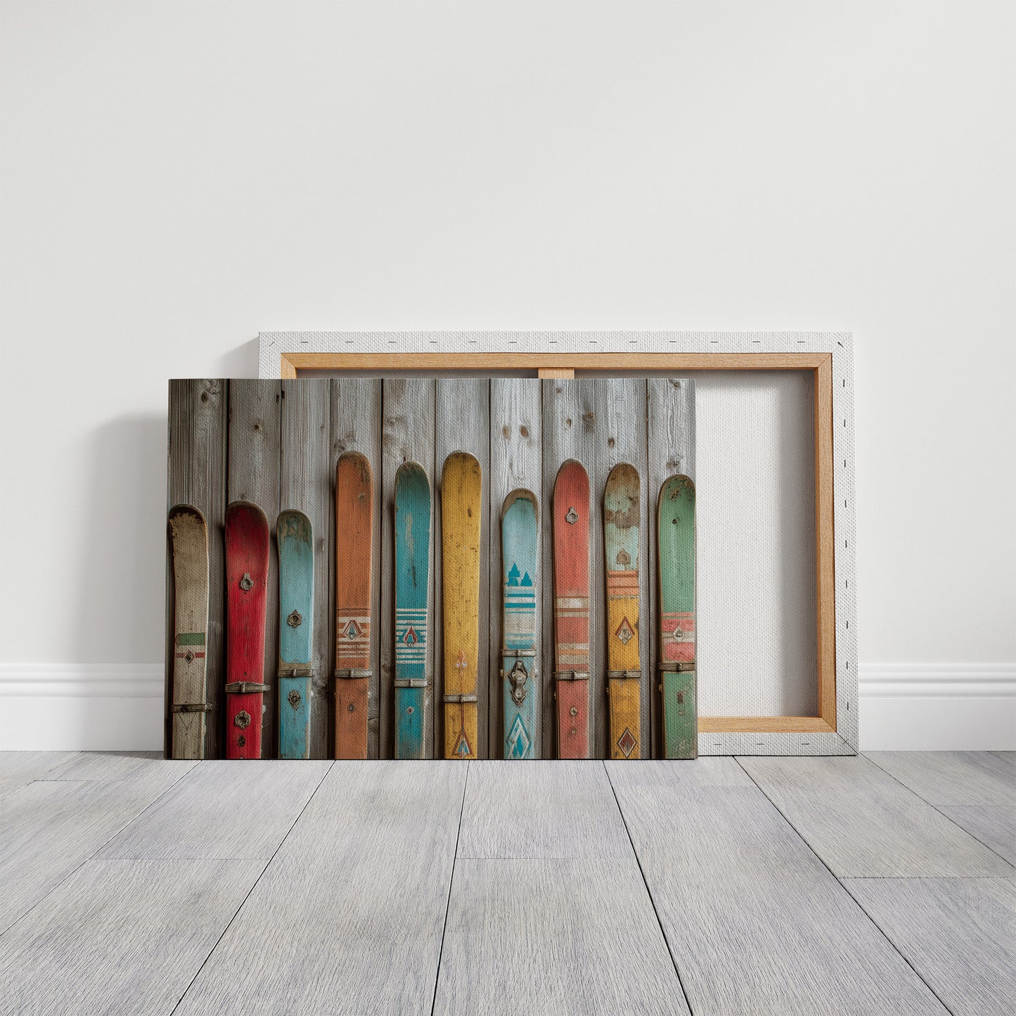 Colors Rest Against Weathered Wood