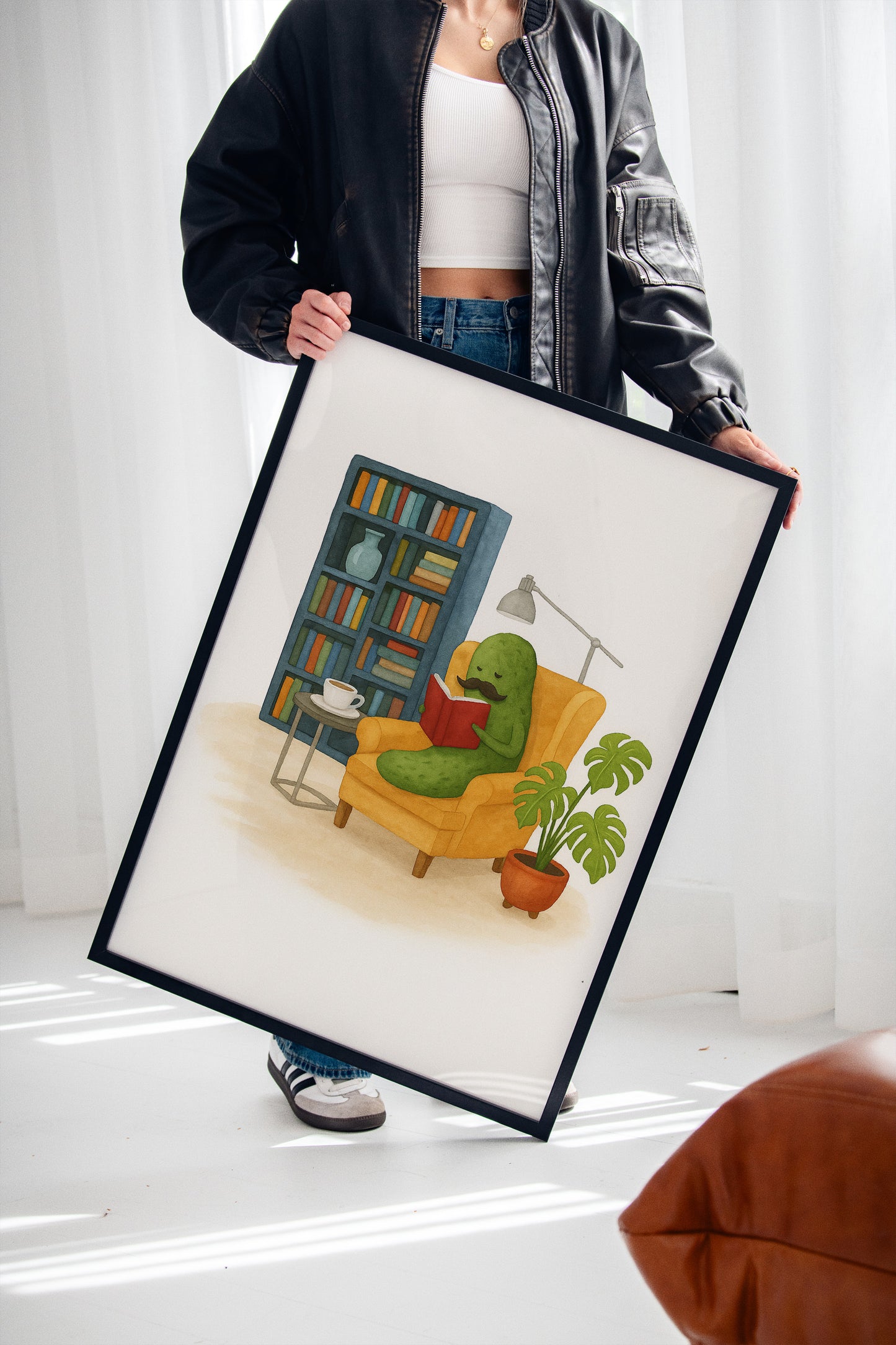 Gentleman Pickle Reading at Home