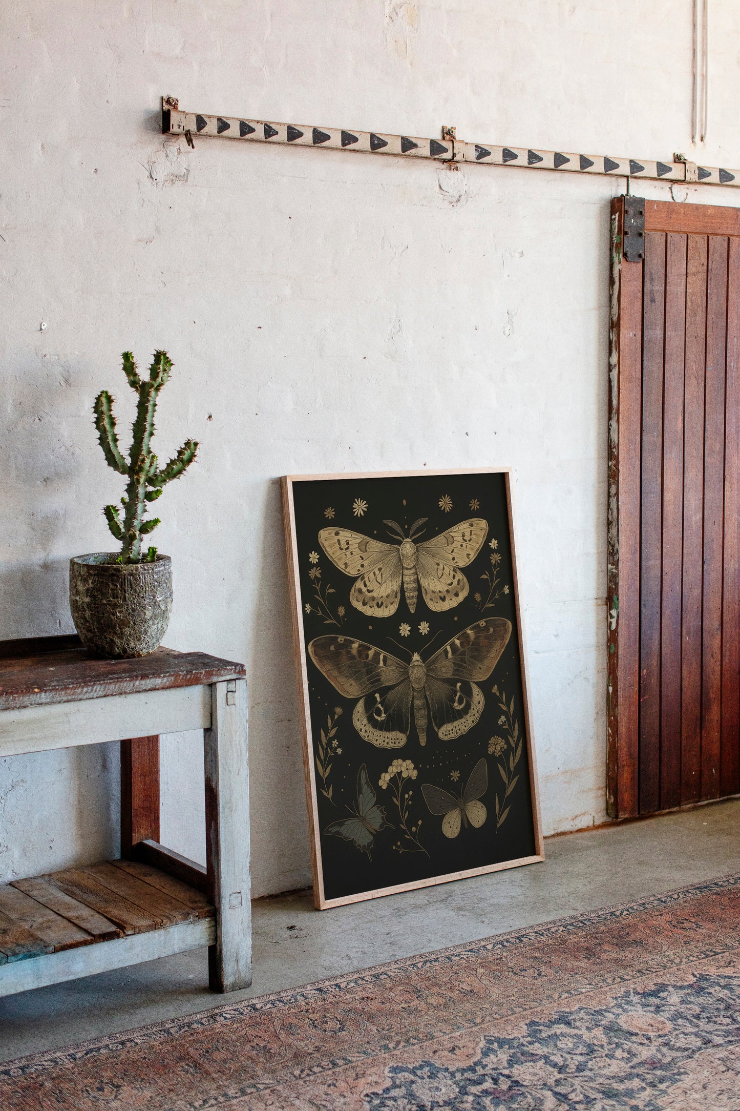 Nocturnal Wings and Wildflower Charms