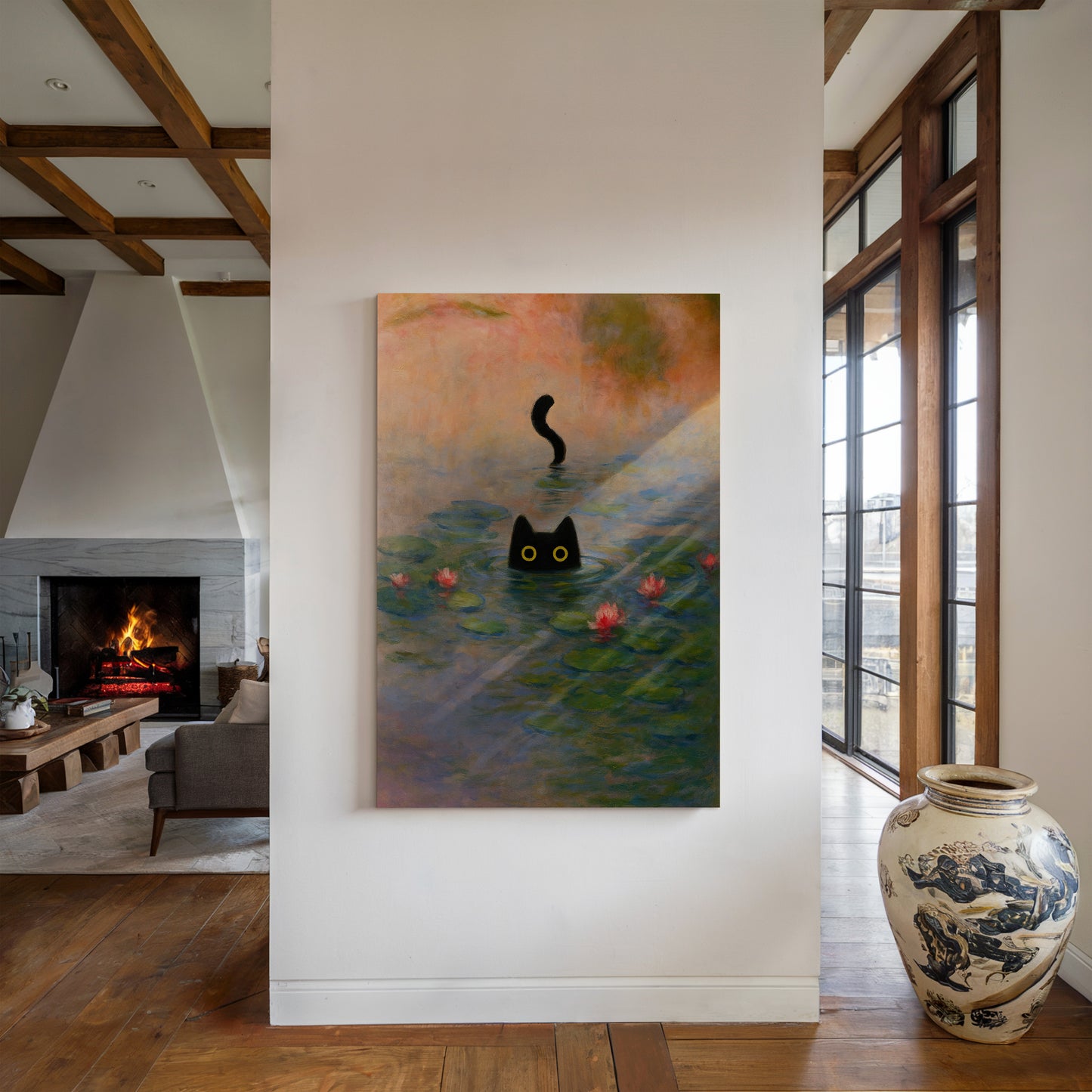 Mystery Cat Among the Lilies