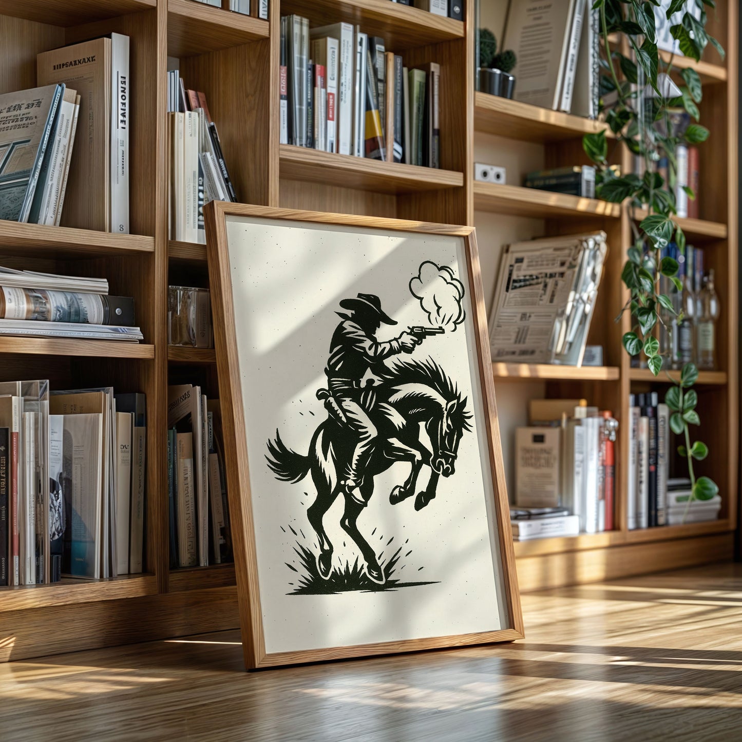 Cowboy Gunfire in the Dust