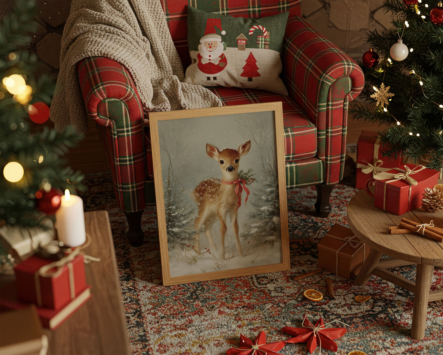 December's Fawn Wears Ruby Ribbons