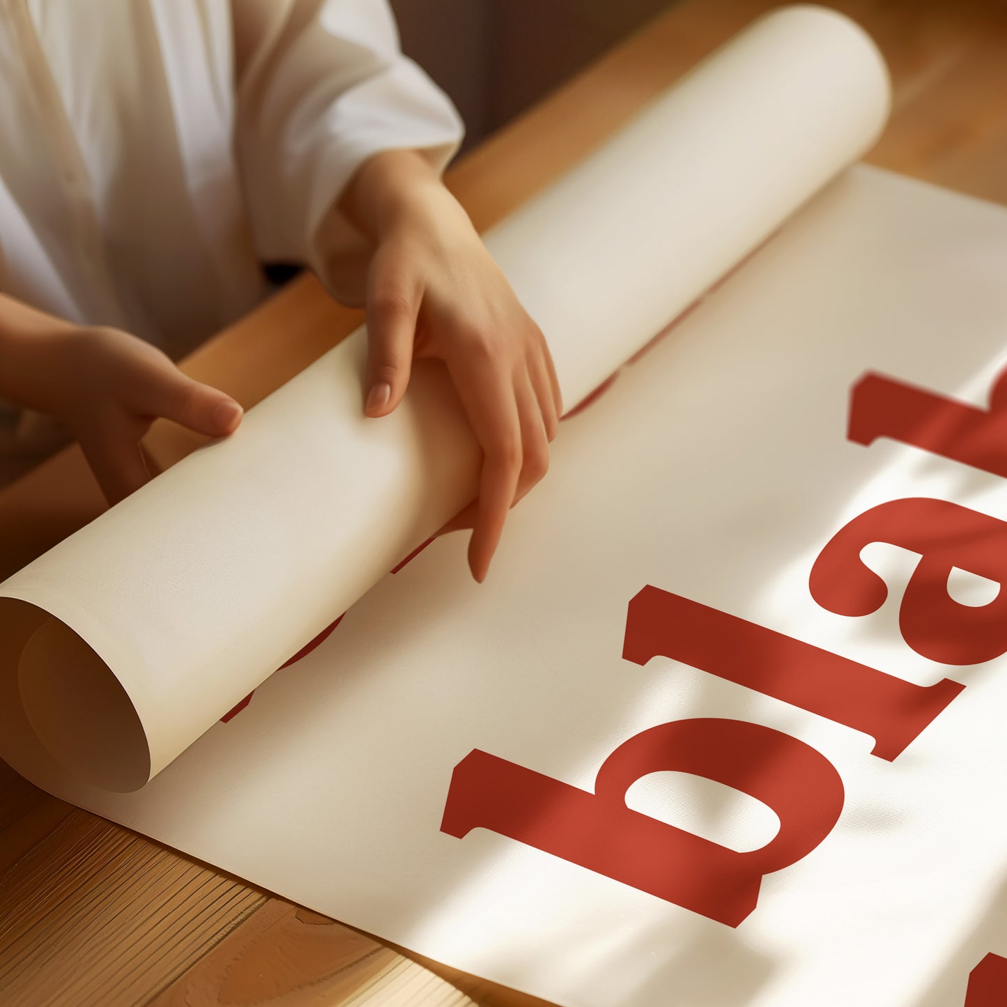 Words Painted In Terracotta Light