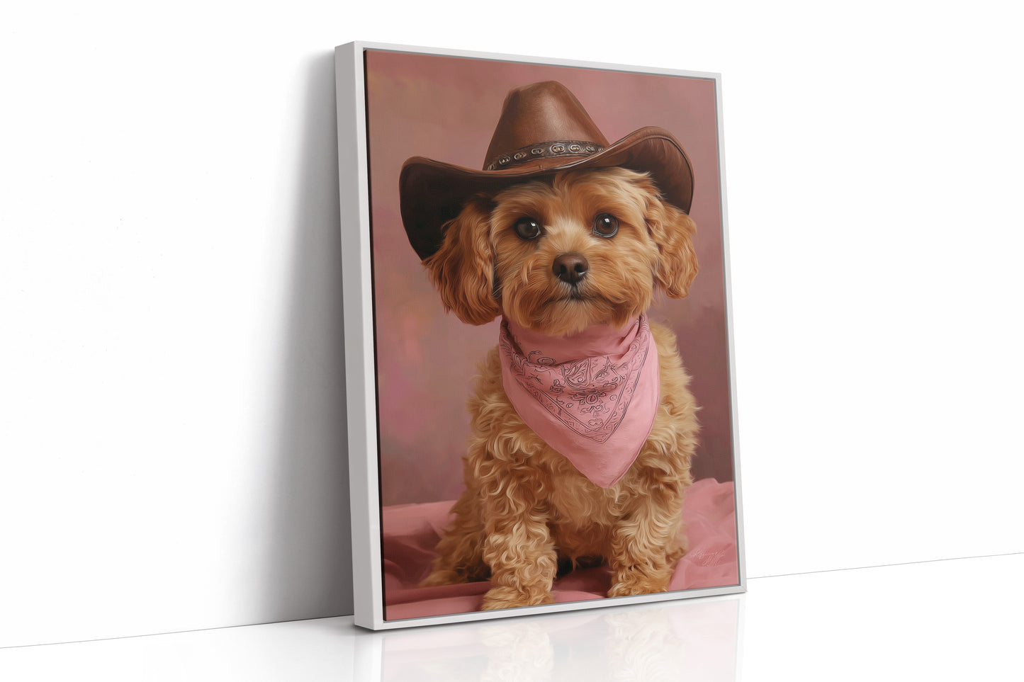 Cowgirl Pup Wears Rose Bandana Tales