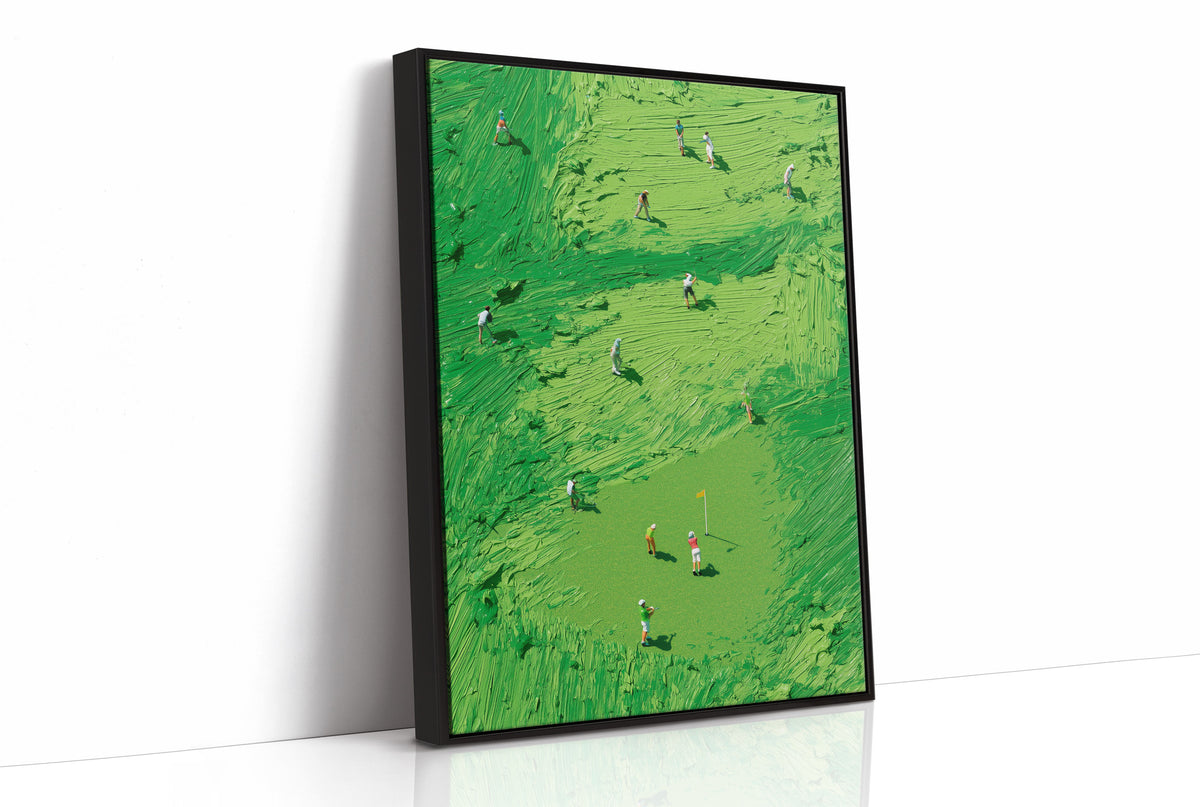 Aerial Golf Course Palette Knife