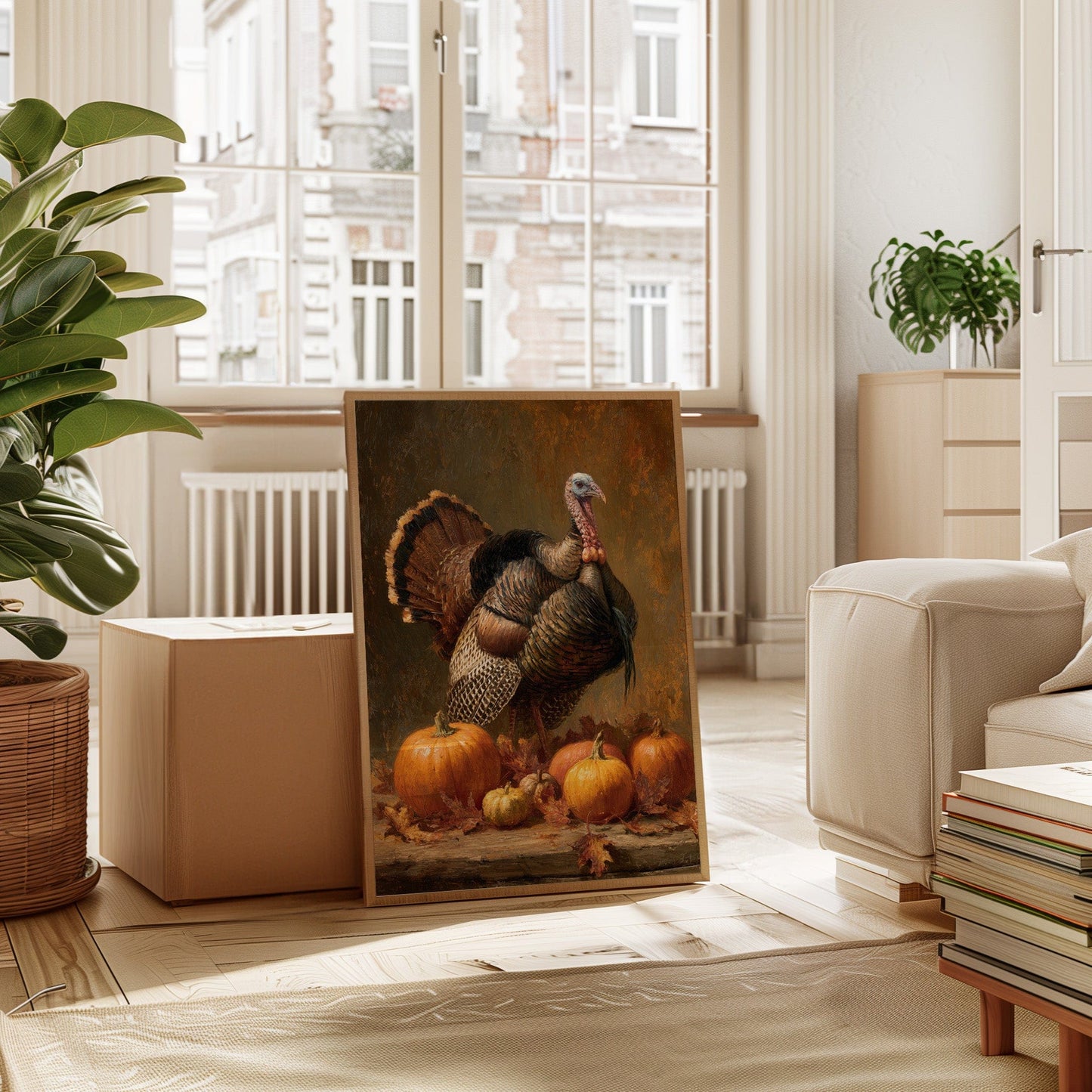 Harvest Pride Among Autumn Pumpkins