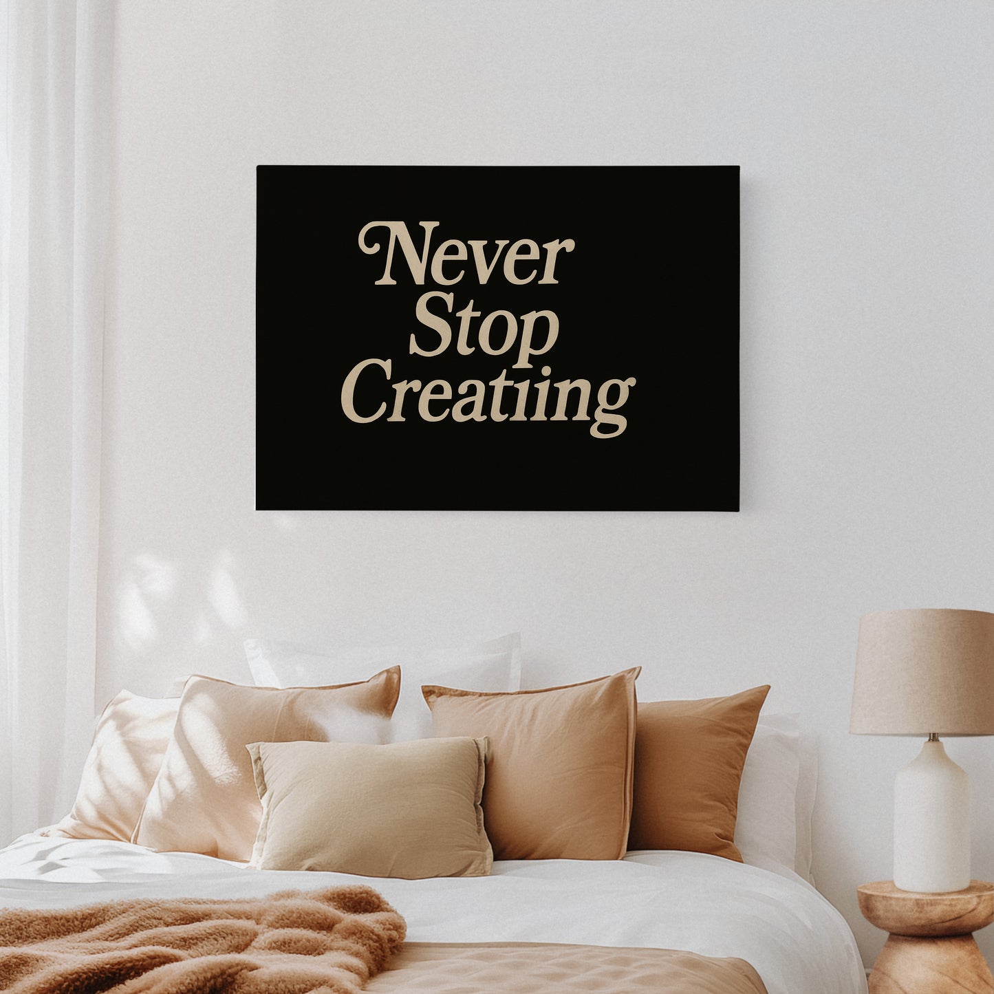 Never Stop Creating Retro Quote Print